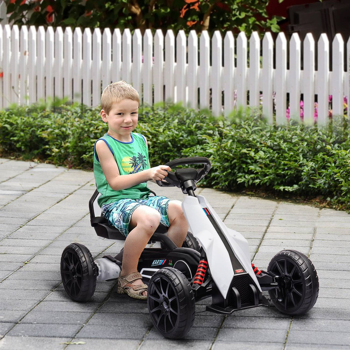 Elektrische Go-Kart voor Kinderen, 12V, 3-8 jaar, Wit