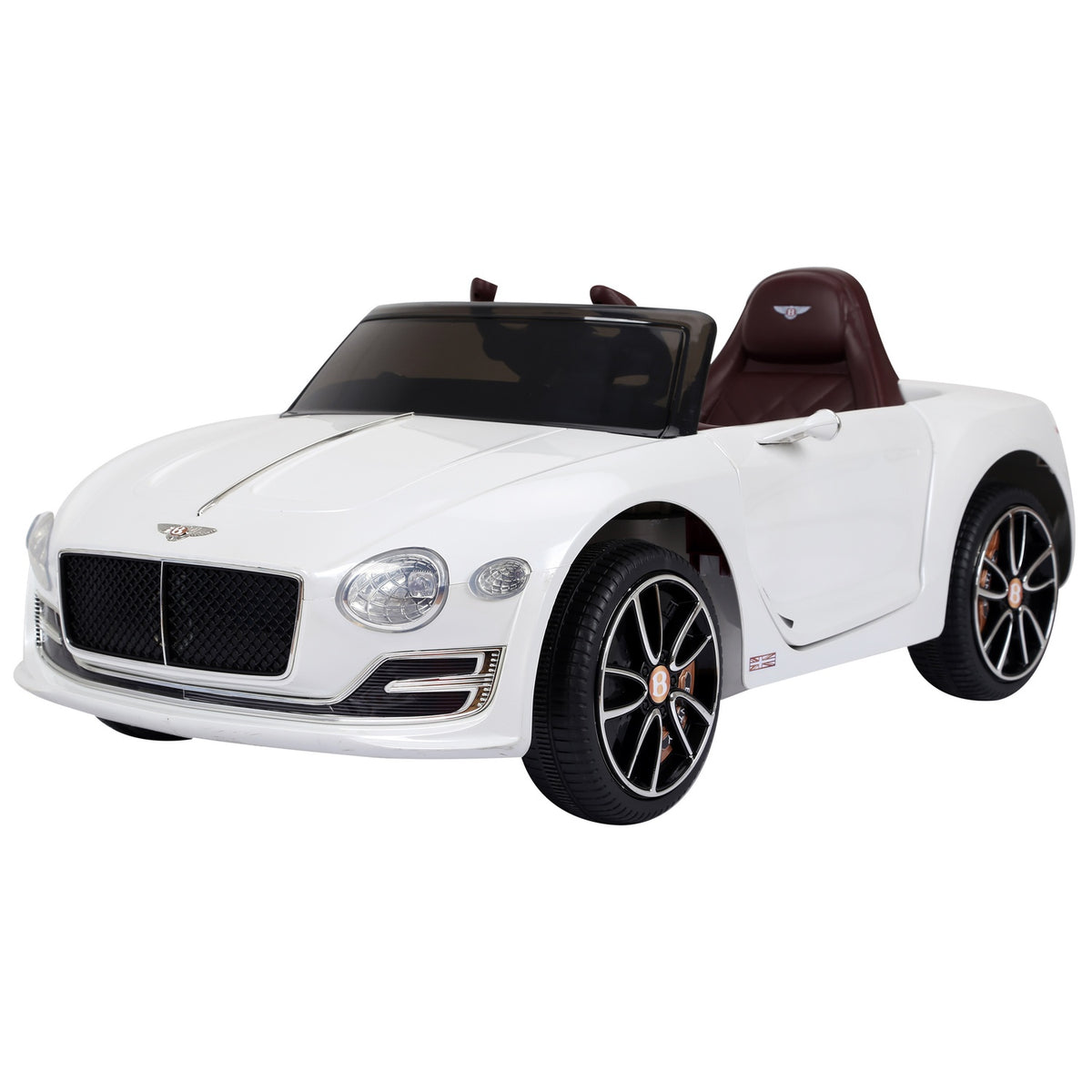 Elektrische kinderauto met afstandsbediening - 2 motoren, wit, 108 cm