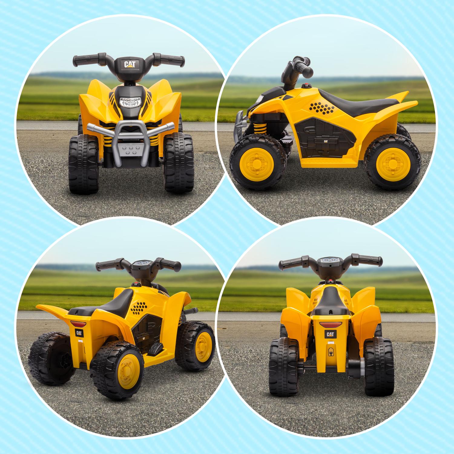 Elektrische quad voor kinderen, 6V met claxon & koplampen, geel