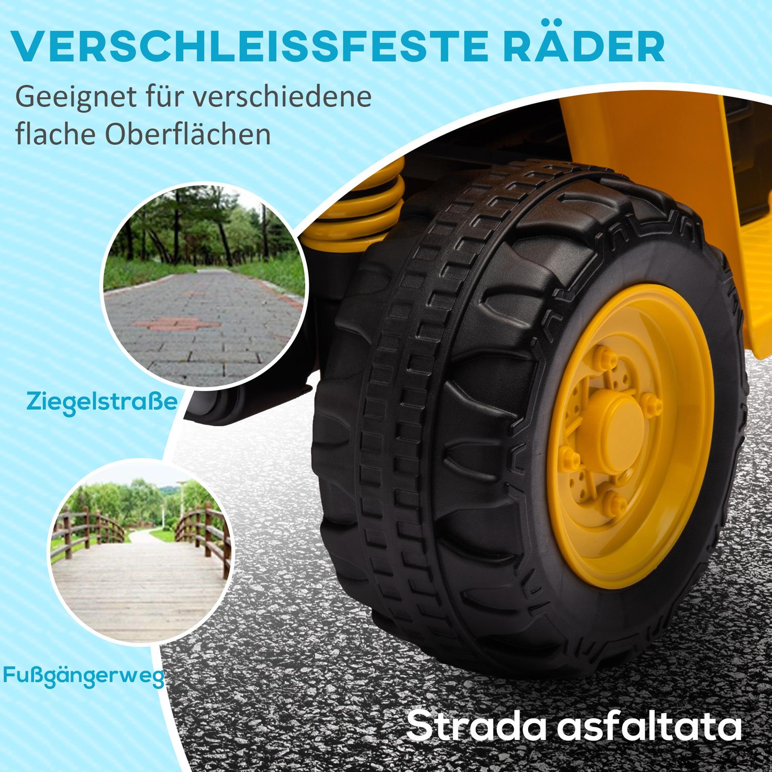 Elektrische quad voor kinderen, 6V met claxon & koplampen, geel