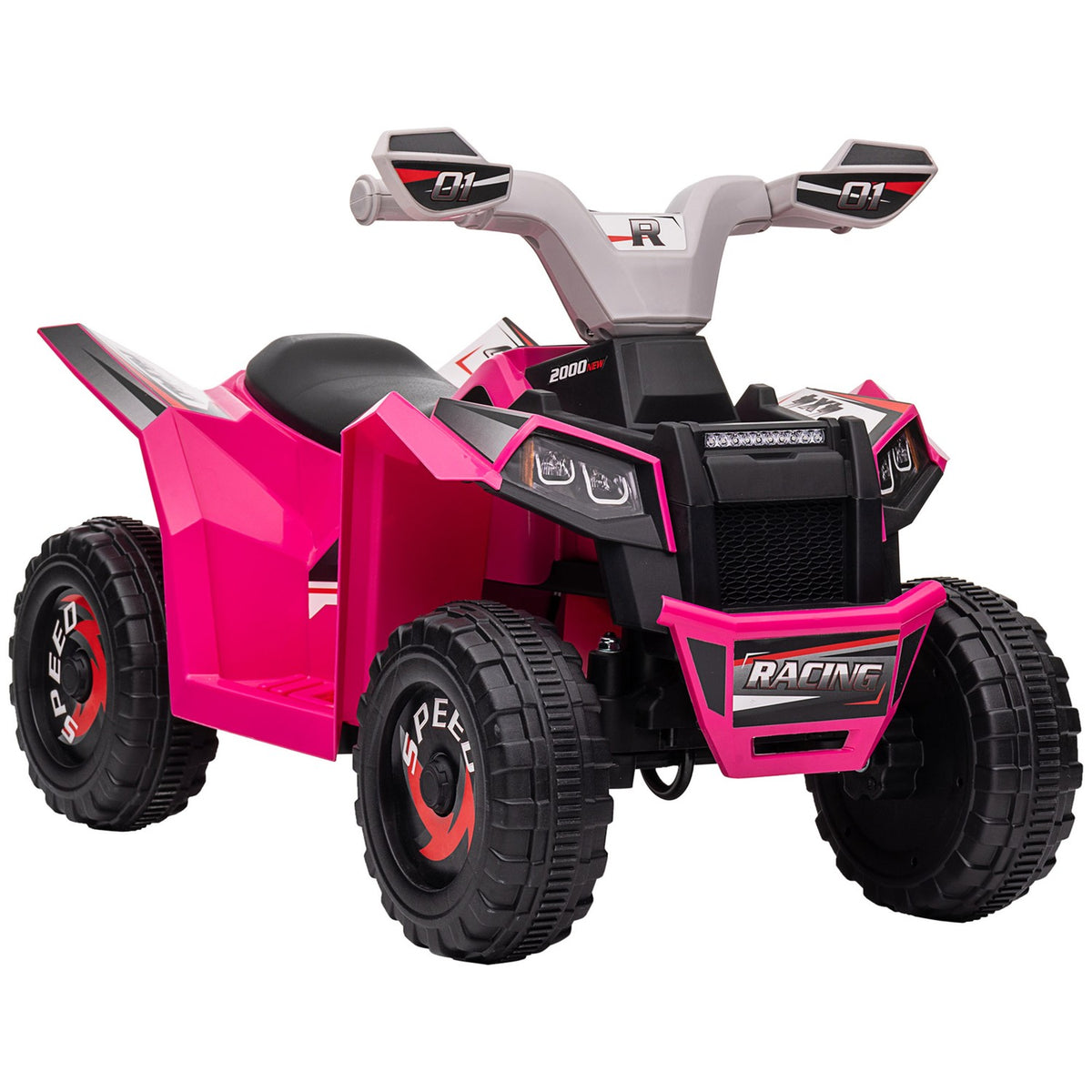 Elektrische quad voor kinderen, vooruit/achteruit, 6V, 1,5-3 jaar, roze