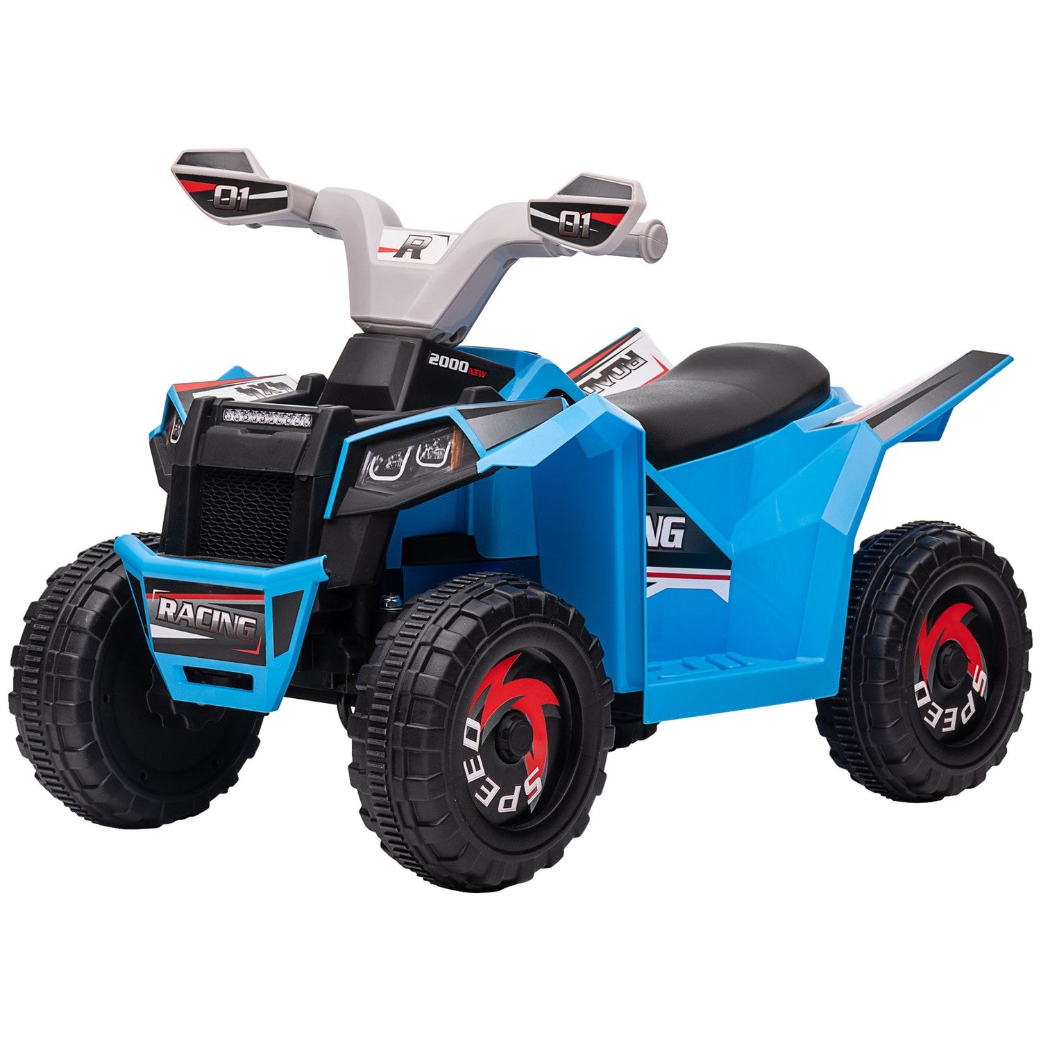 Elektrische quad voor kinderen met vooruit en achteruit, 6V, 2,5 km/u, 1,5–3 jaar