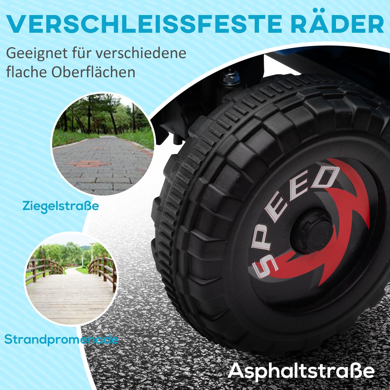 Elektrische quad voor kinderen met vooruit en achteruit, 6V, 2,5 km/u, 1,5–3 jaar
