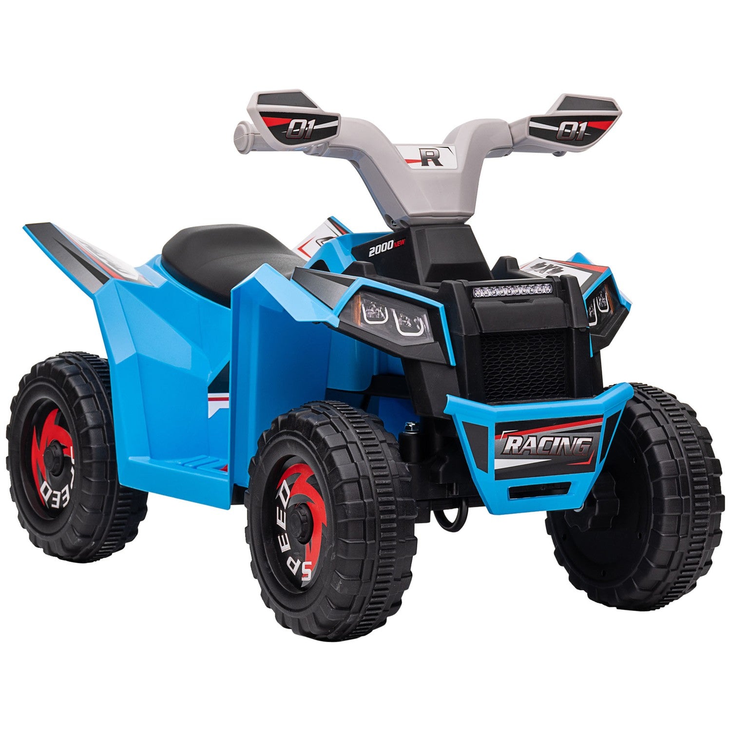Elektrische quad voor kinderen met vooruit en achteruit, 6V, 2,5 km/u, 1,5–3 jaar