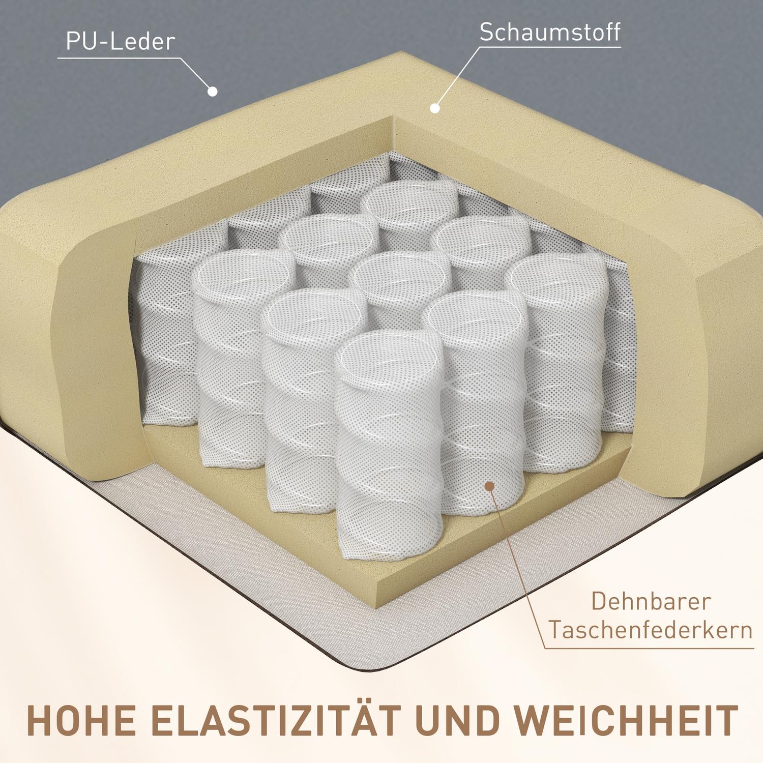 Elektrische massagestoel – kunstleer, lichtgrijs