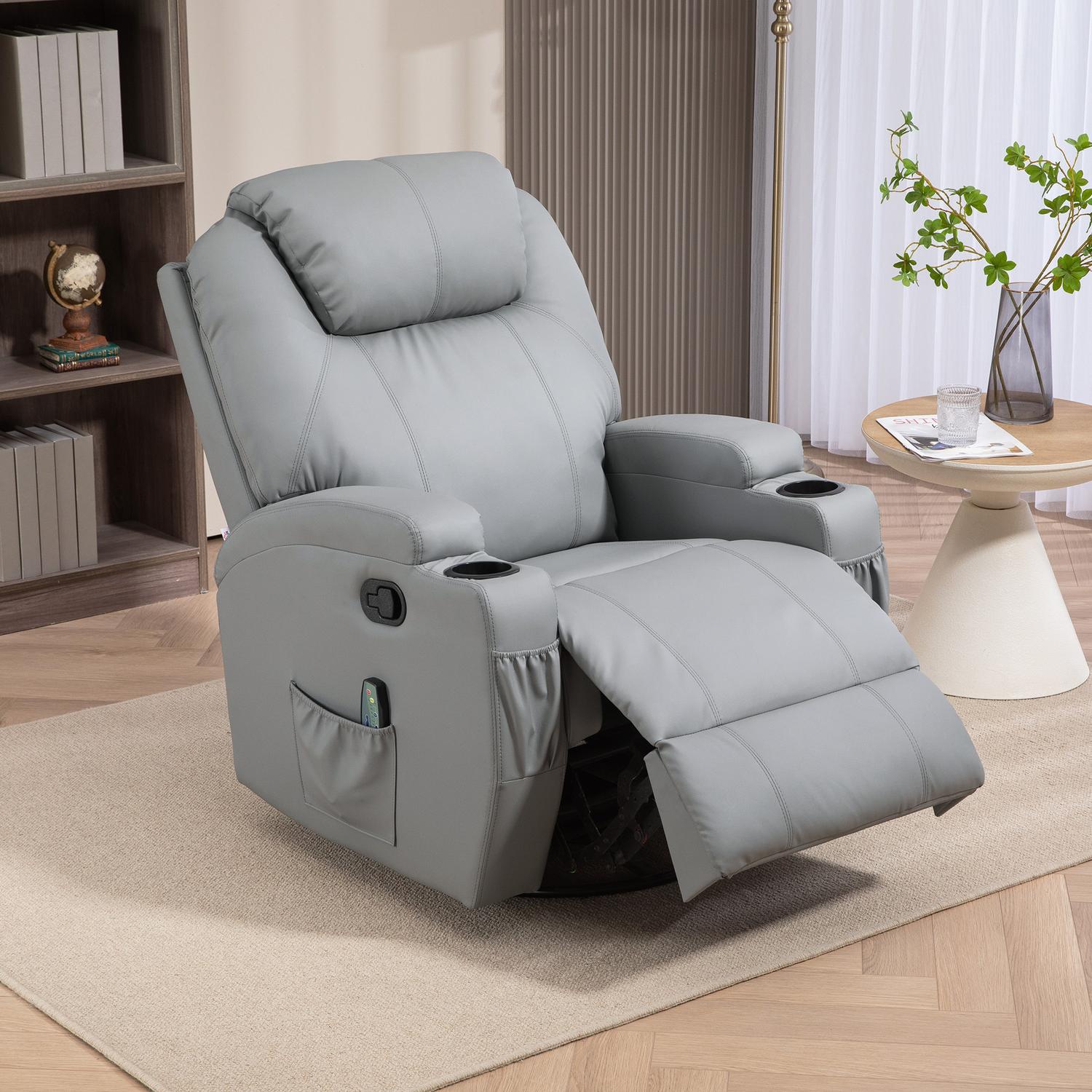 Elektrische massagestoel met draai- en kantelfuncties