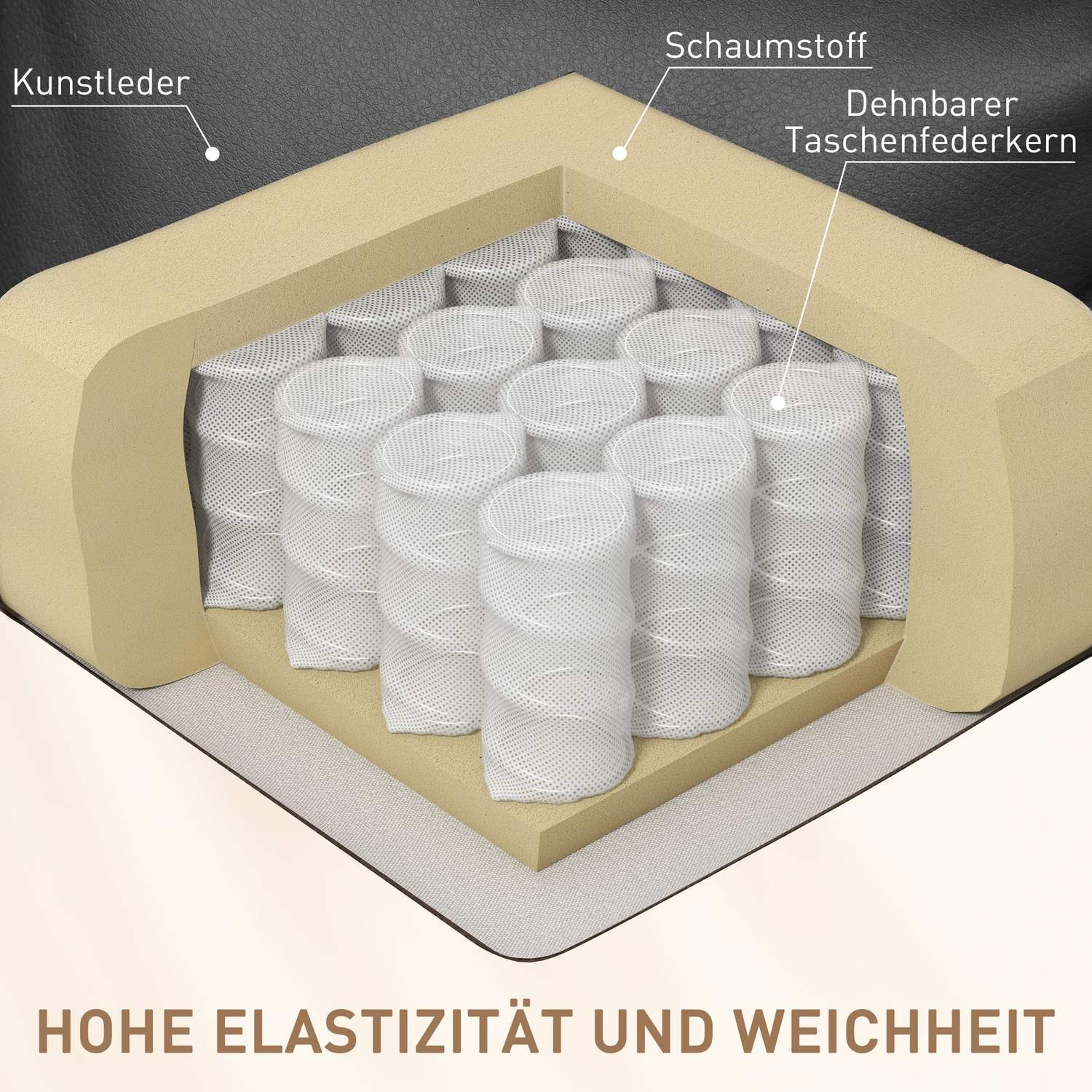 Elektrische massagestoel, liggend, 5 standen, zwart kunstleer