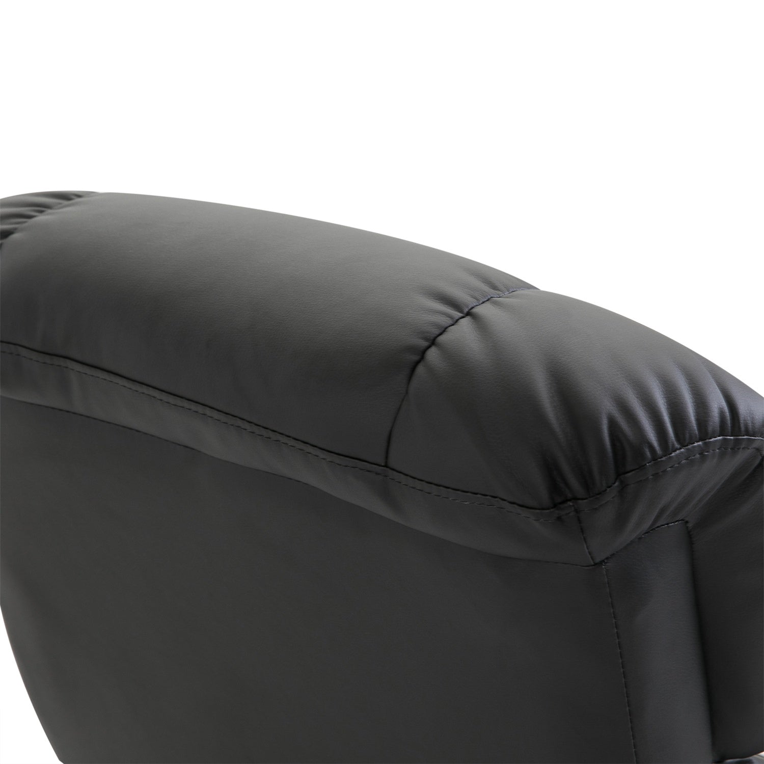 Fauteuil de massage électrique avec pouf – noir