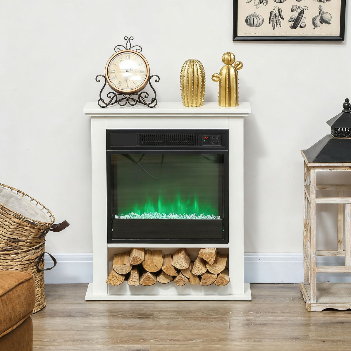 Elektrisch fornuis, 1800 W, 9 vlamkleuren, afstandsbediening