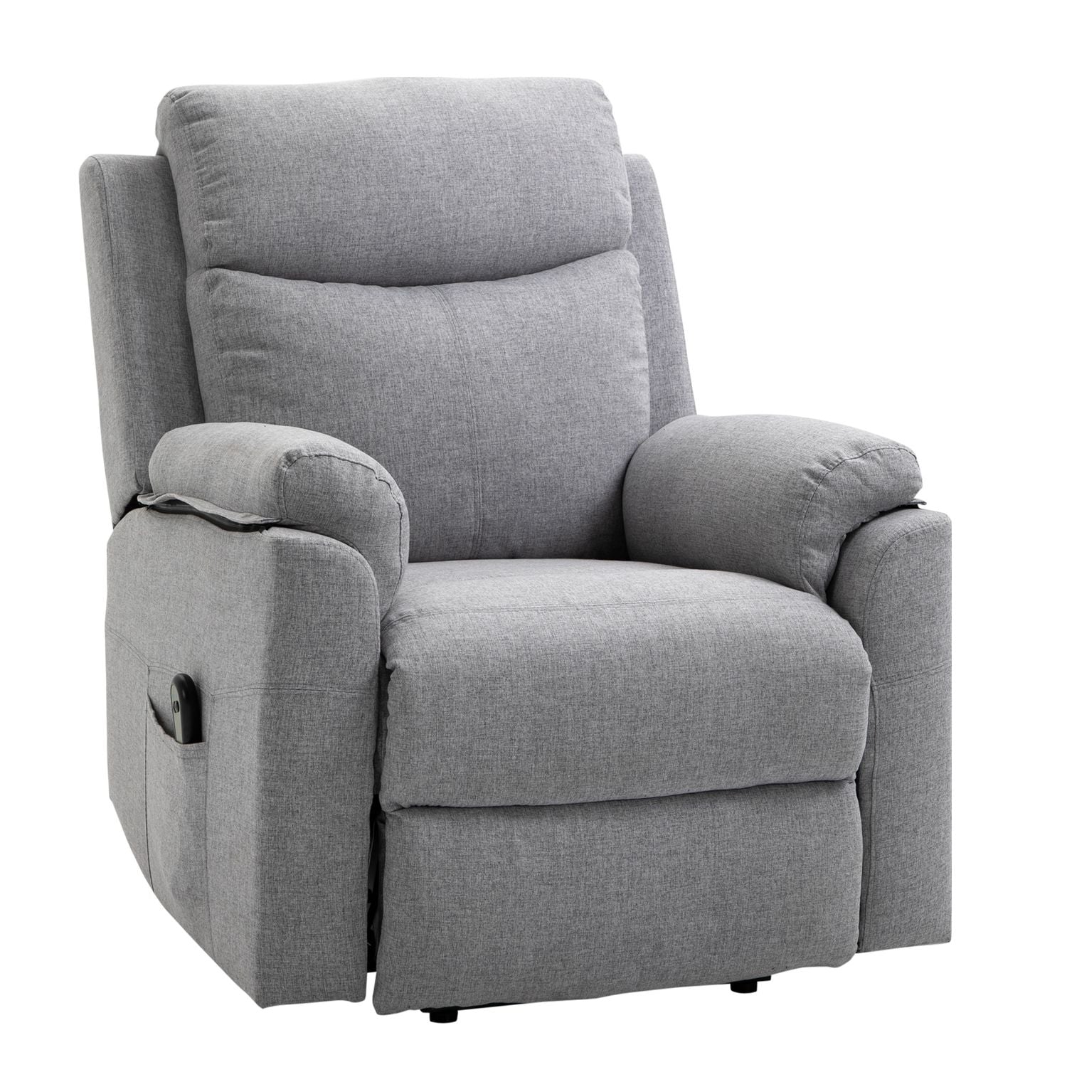 Elektrische relaxfauteuil – sta-op-hulp, 1 motor, grijs