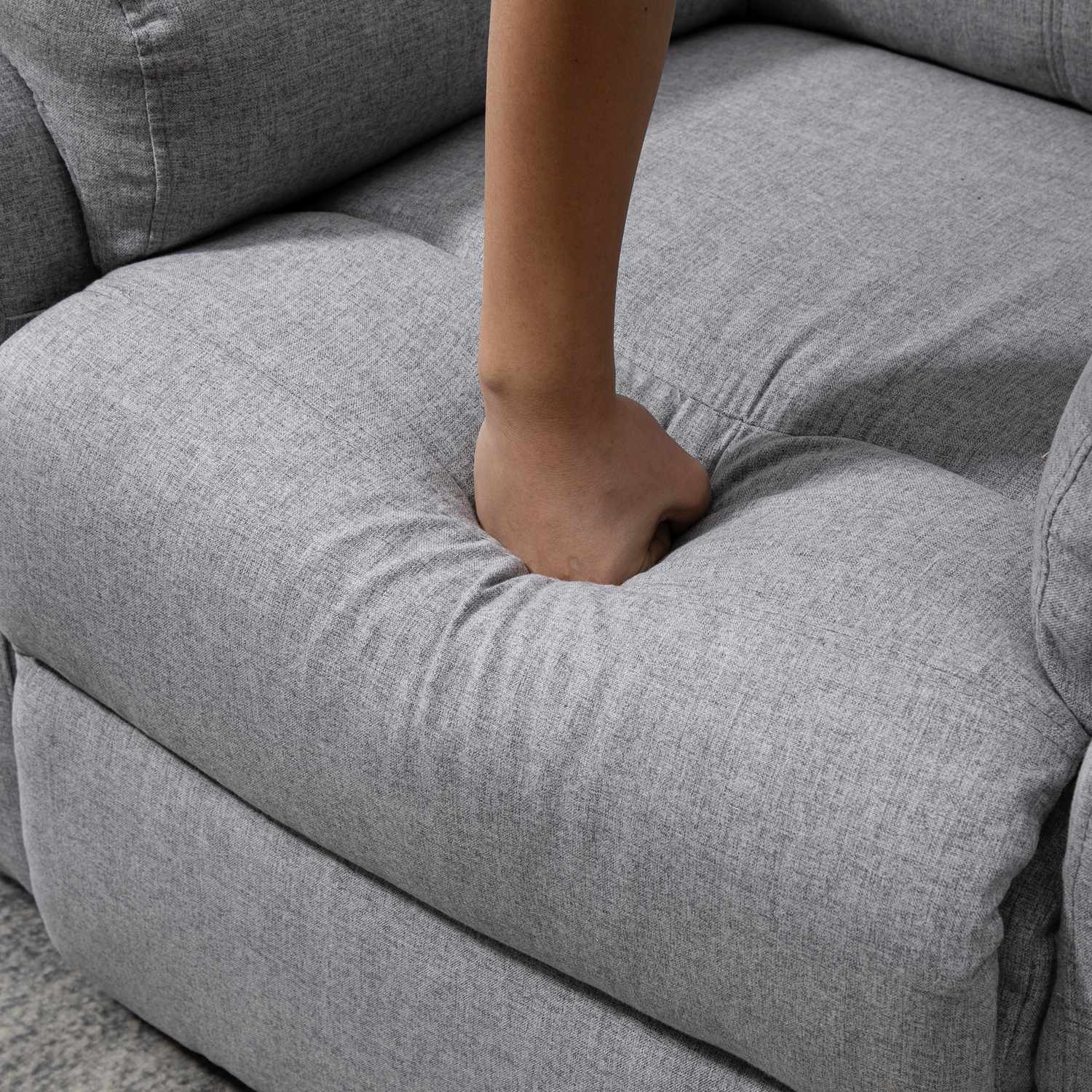 Elektrische relaxfauteuil – sta-op-hulp, 1 motor, grijs
