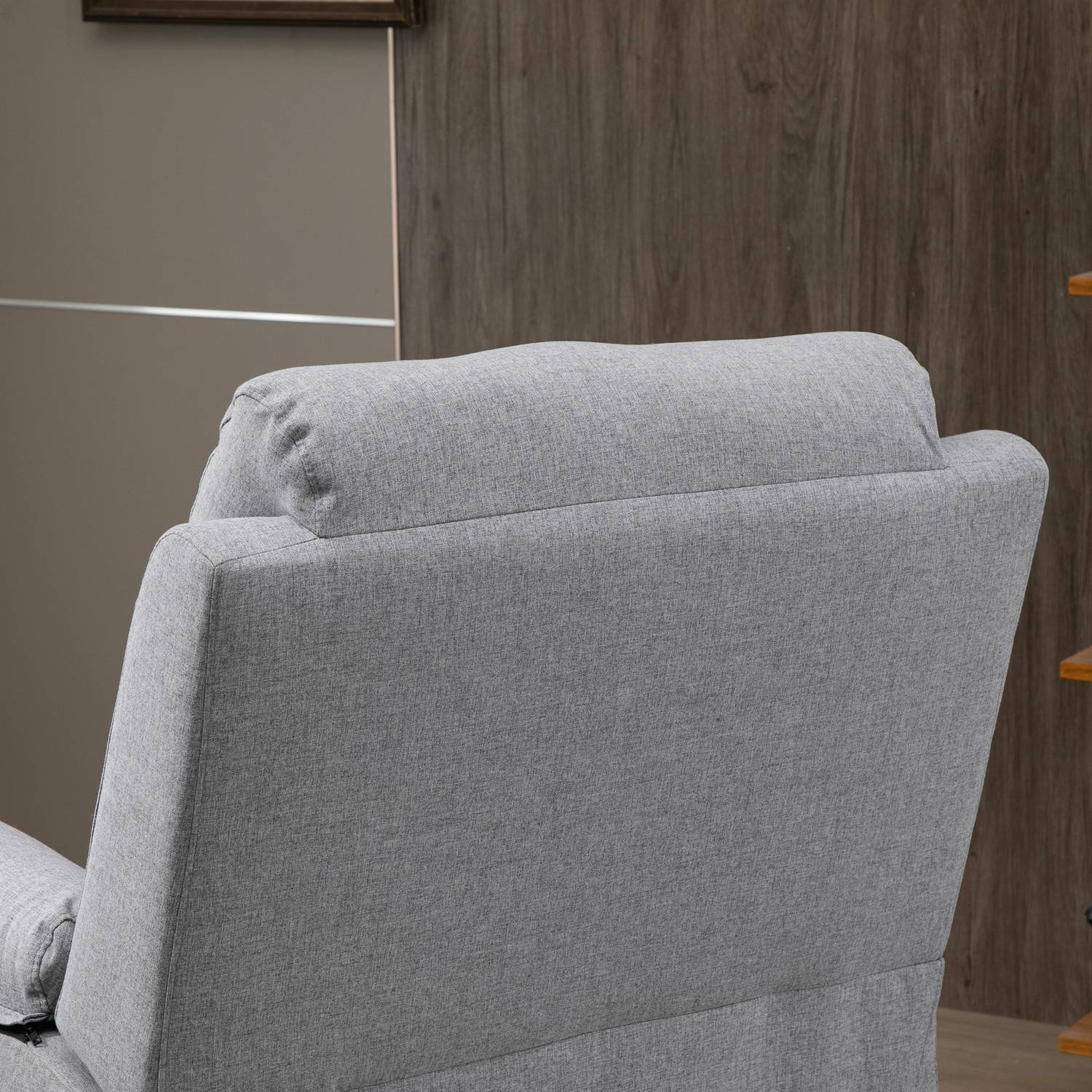 Elektrische relaxfauteuil – sta-op-hulp, 1 motor, grijs