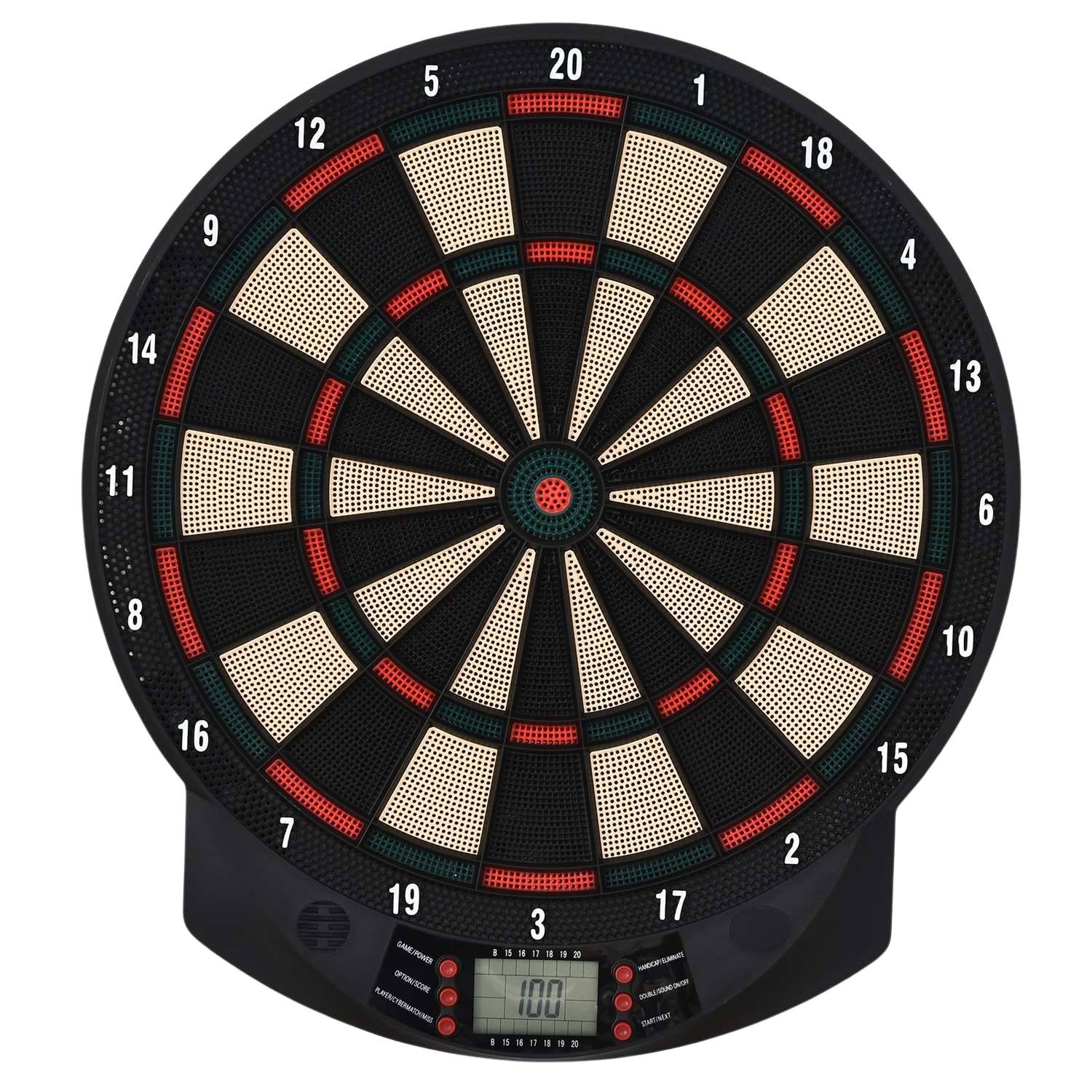 Elektronisk darttavla, 6 dart, 26 spel, flerfärgad