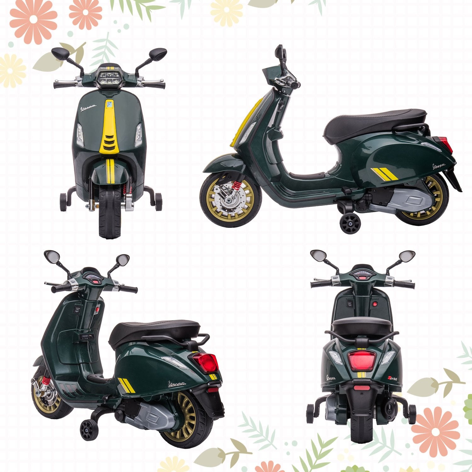 Elektrische motorfiets voor kinderen met MP3, LED, 3-6 jaar