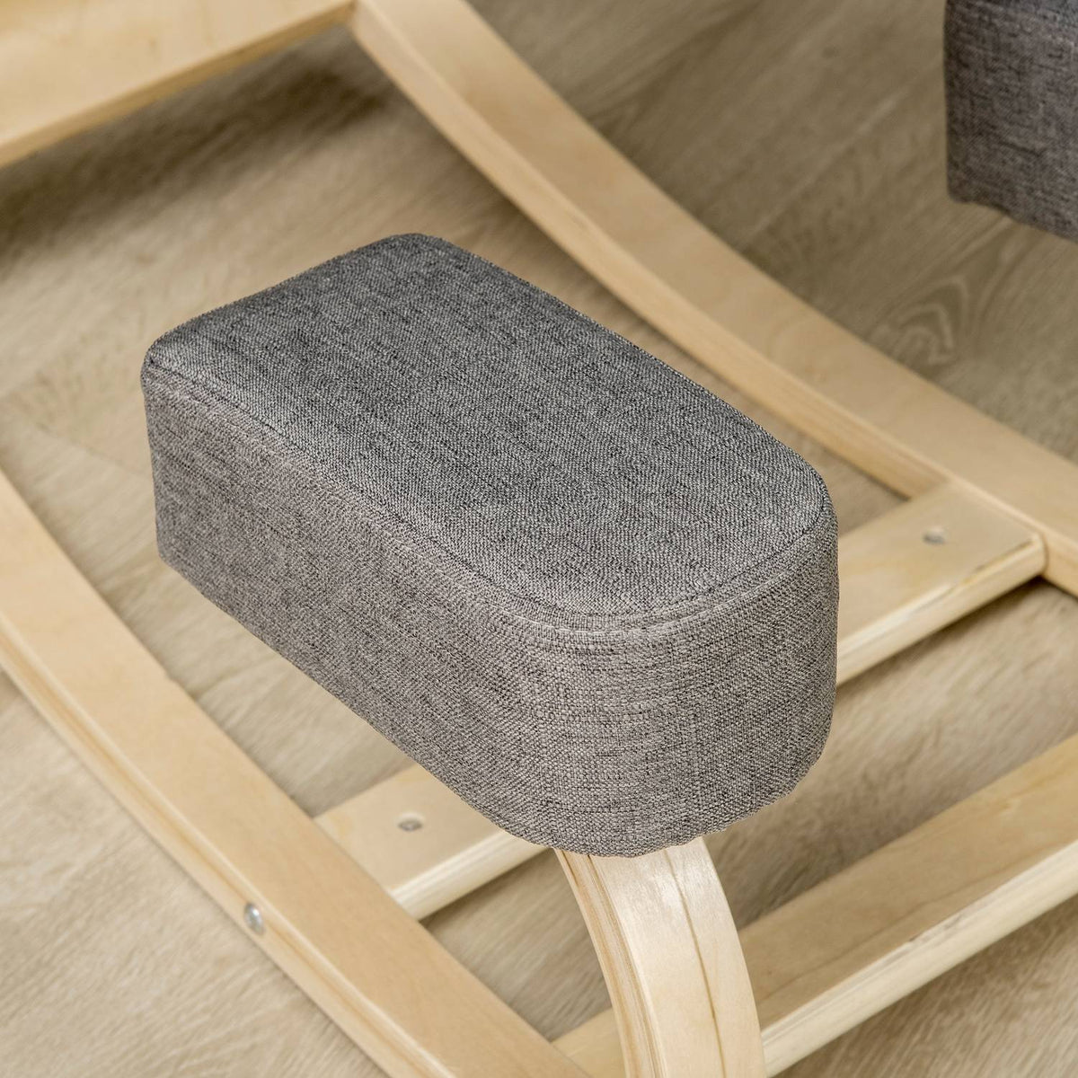 Ergonomische kniestoel, berkenhout, draagvermogen 120 kg, grijs