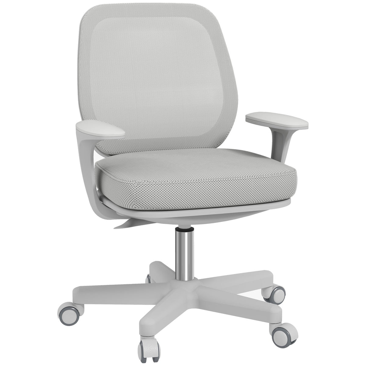 Ergonomische bureaustoel, verstelbare hoogte, grijs, 360° draaibaar