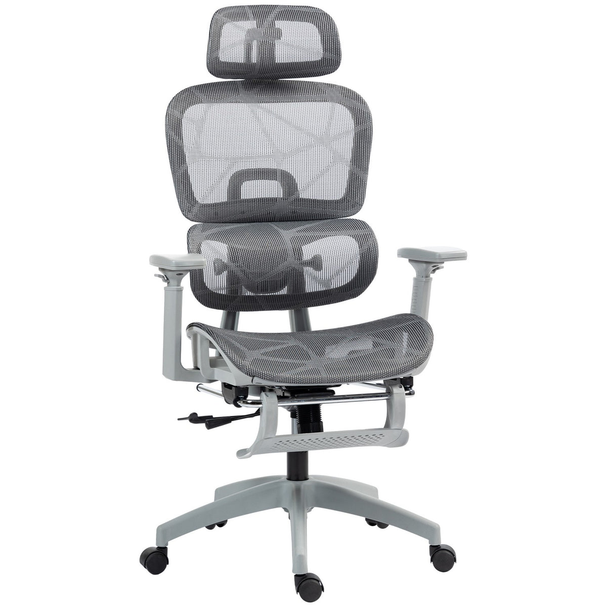 Ergonomische bureaustoel met voetensteun en kantelbare rugleuning