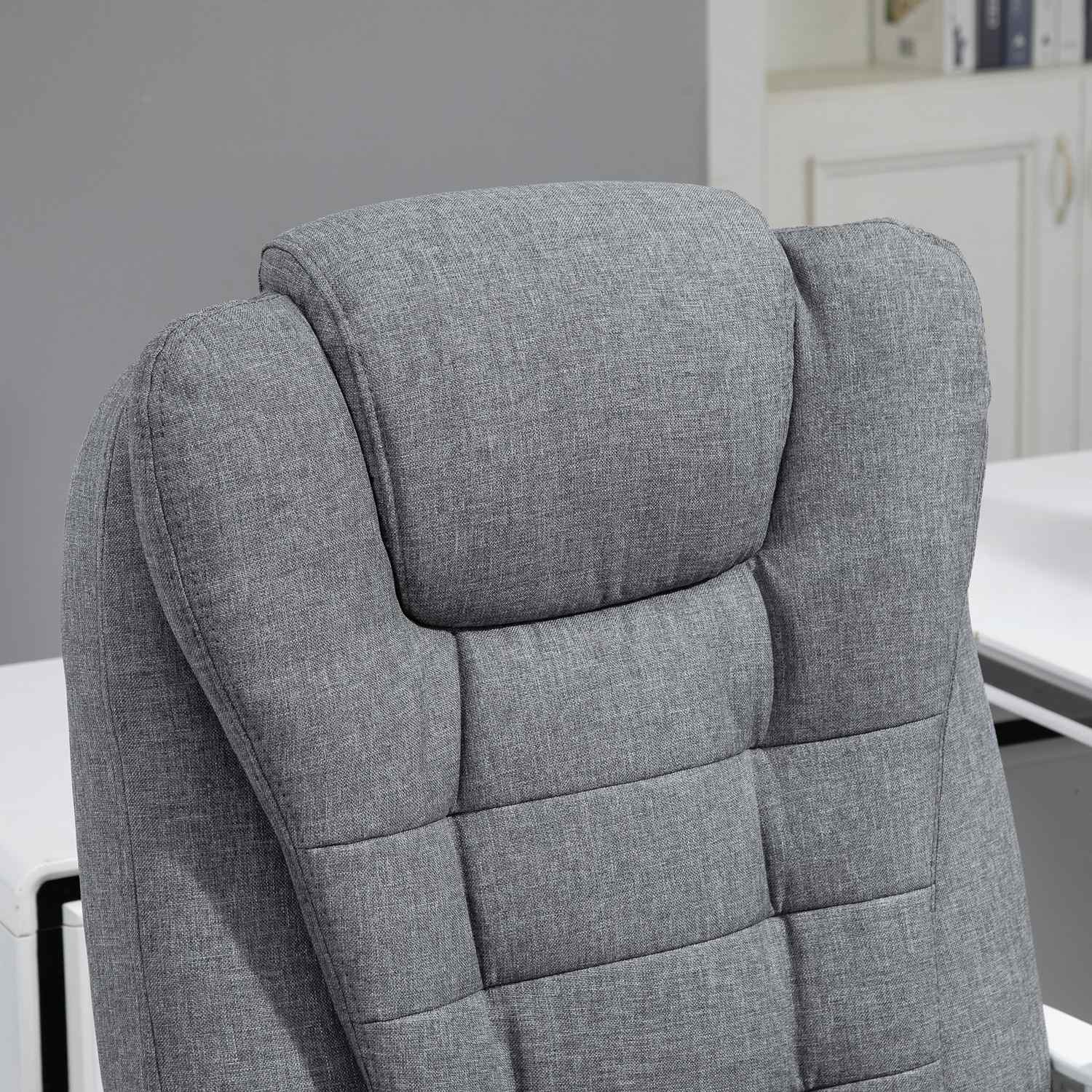 Ergonomisk kontorsstol med värme, massage och fotstöd