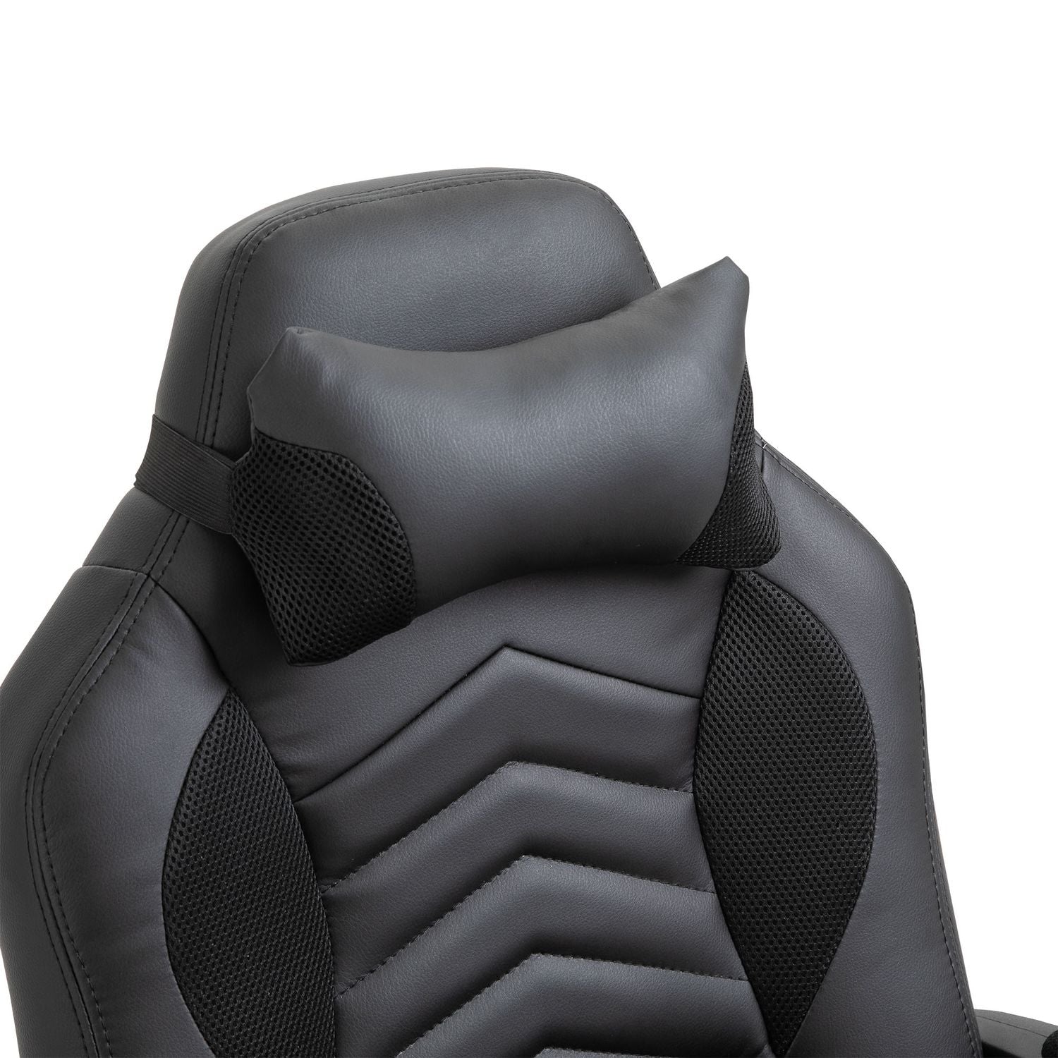 Ergonomische massagestoel in zwart kunstleer met warmte en vibratie
