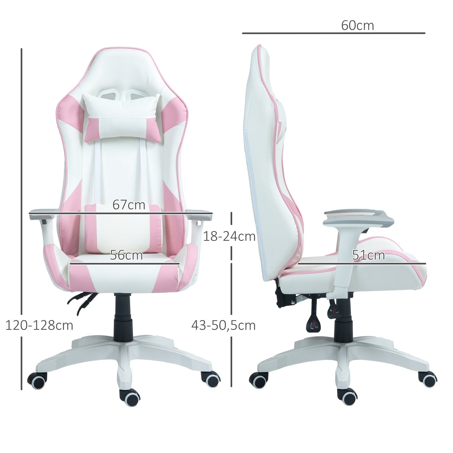 Ergonomische gamingstoel, luie stoel met lendensteun