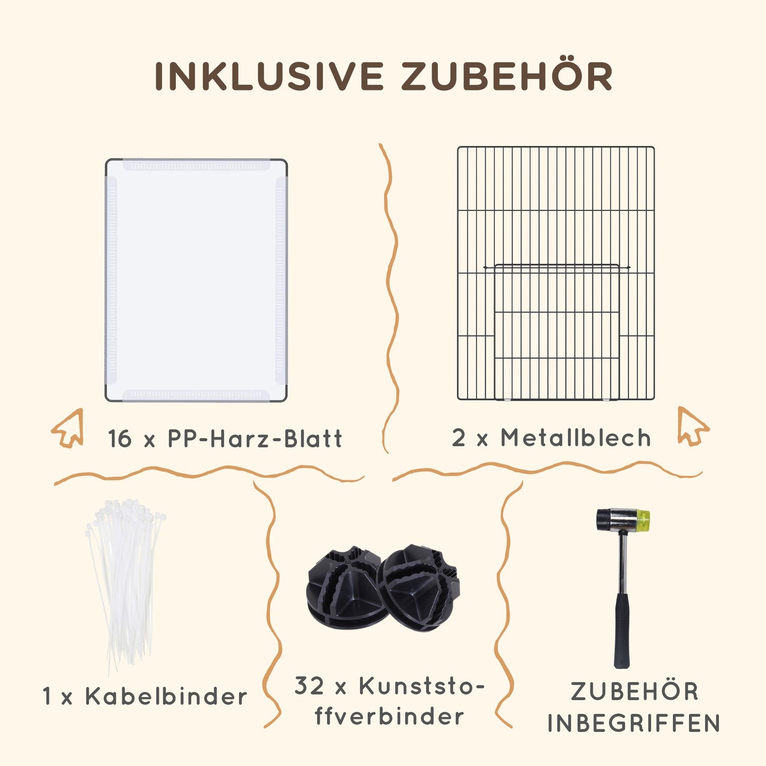 Uitbreidbare caviakooi van wit staal met 18 panelen