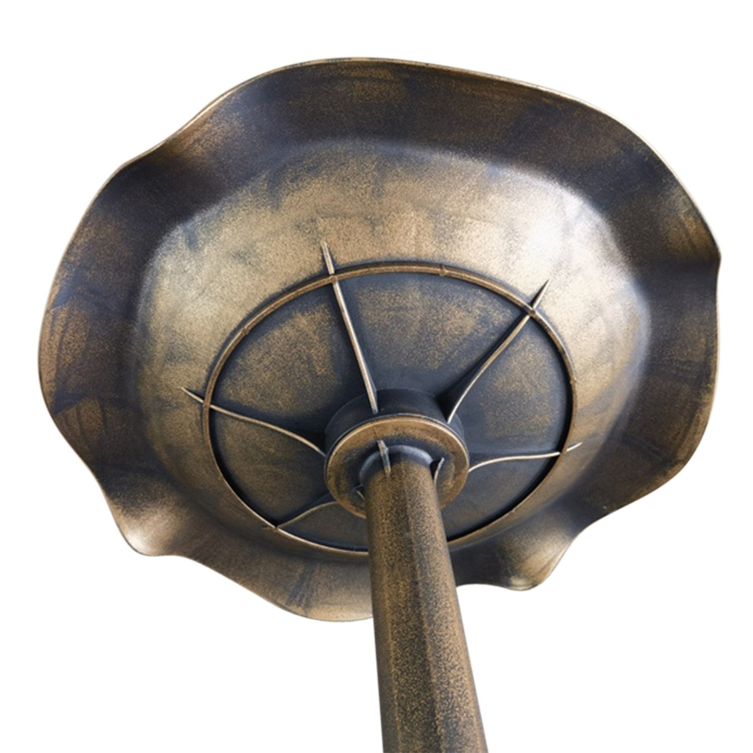 Vogelbad van brons met statief, 71 cm, Lotus Leaf Design