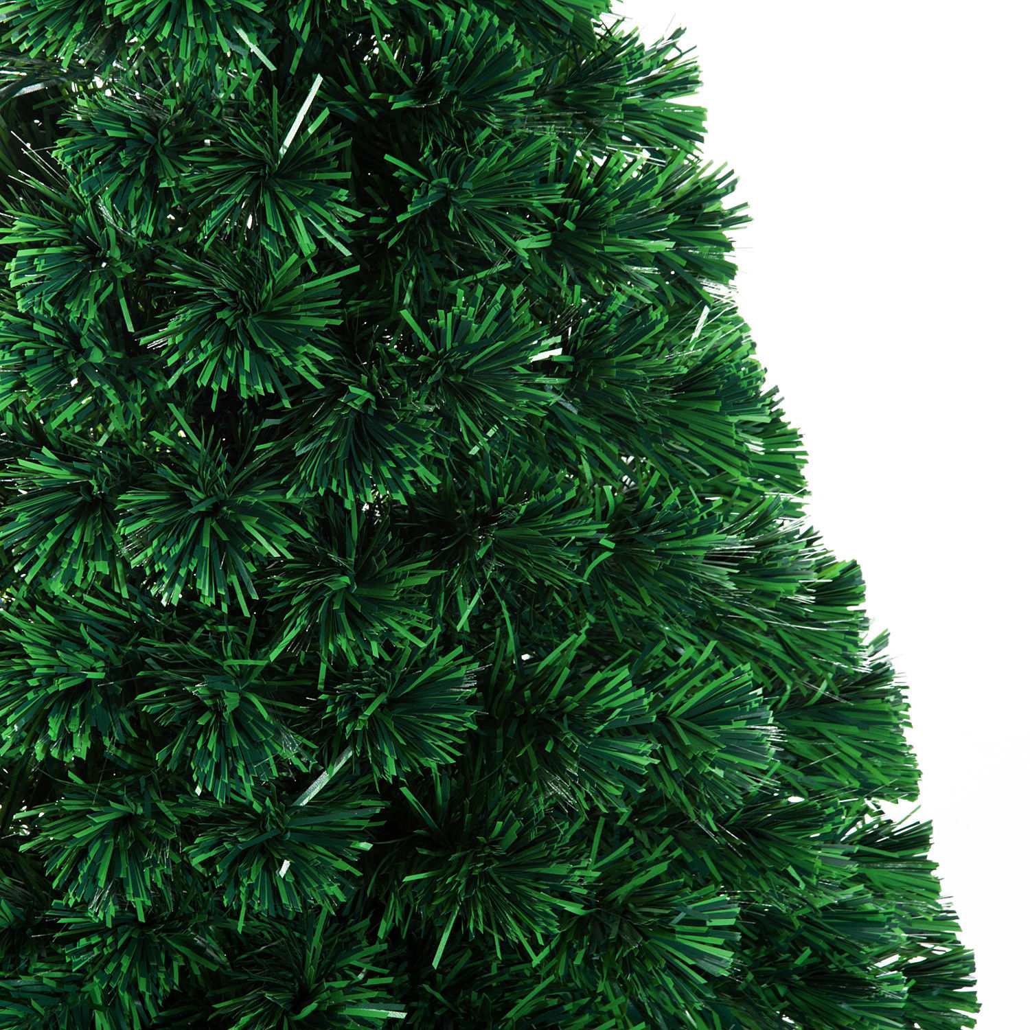 Glasvezelkerstboom met ledverlichting, 120 cm