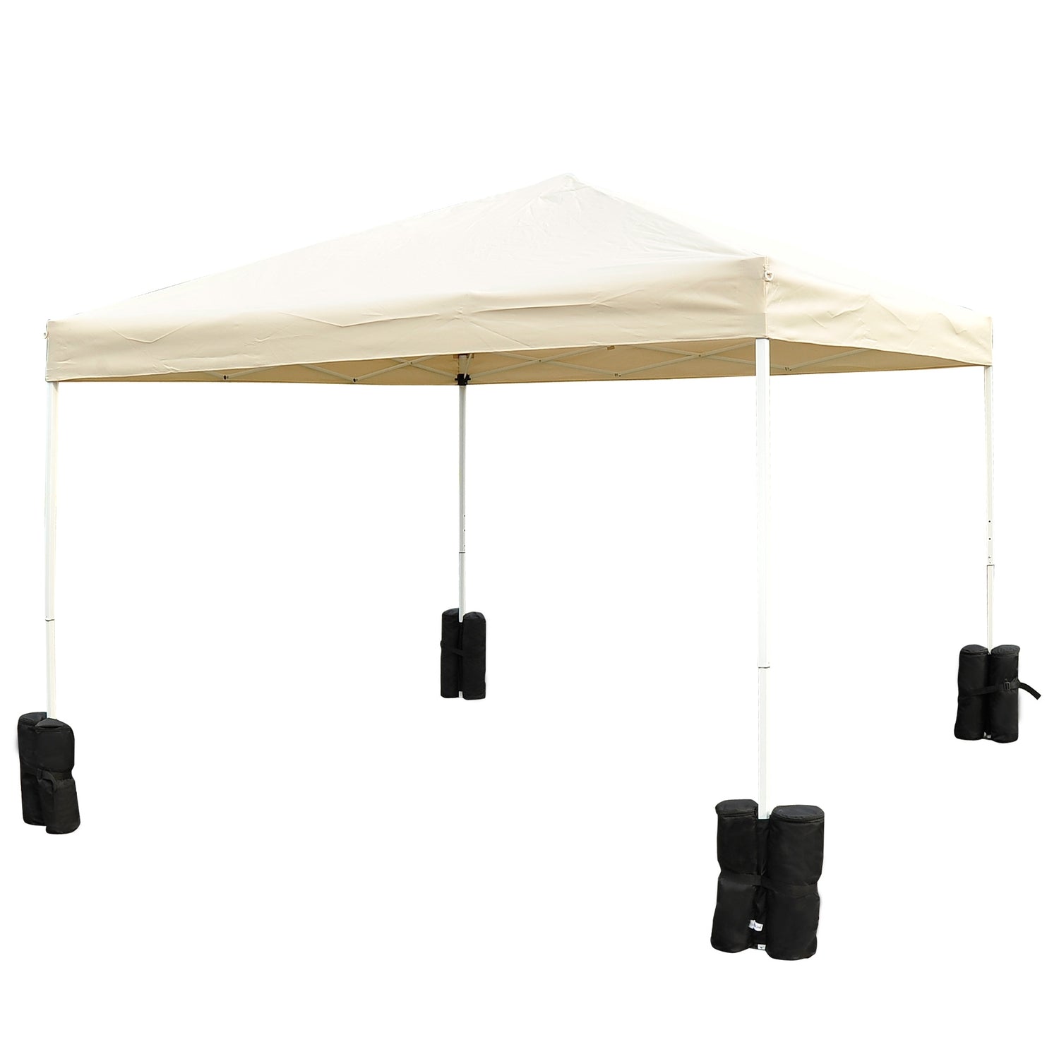 Opvouwbare Gazebo Paviljoen Standaard Set van 4 – Stevig Zwart
