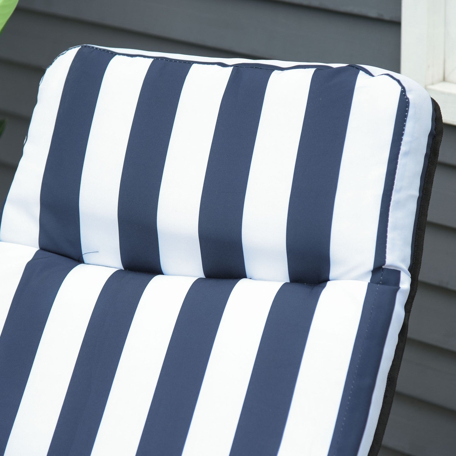 Opvouwbare tuinstoel met kussen – 5 standen, blauw