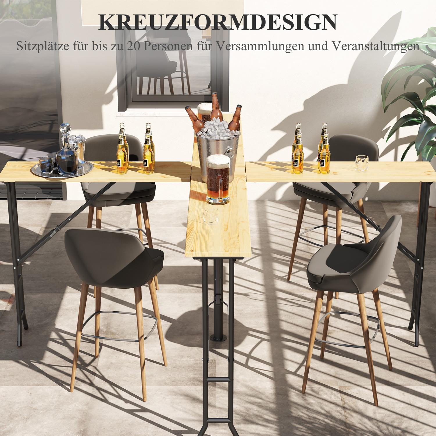 Opvouwbare biertafel voor 20 personen, 105 cm, 120 kg capaciteit