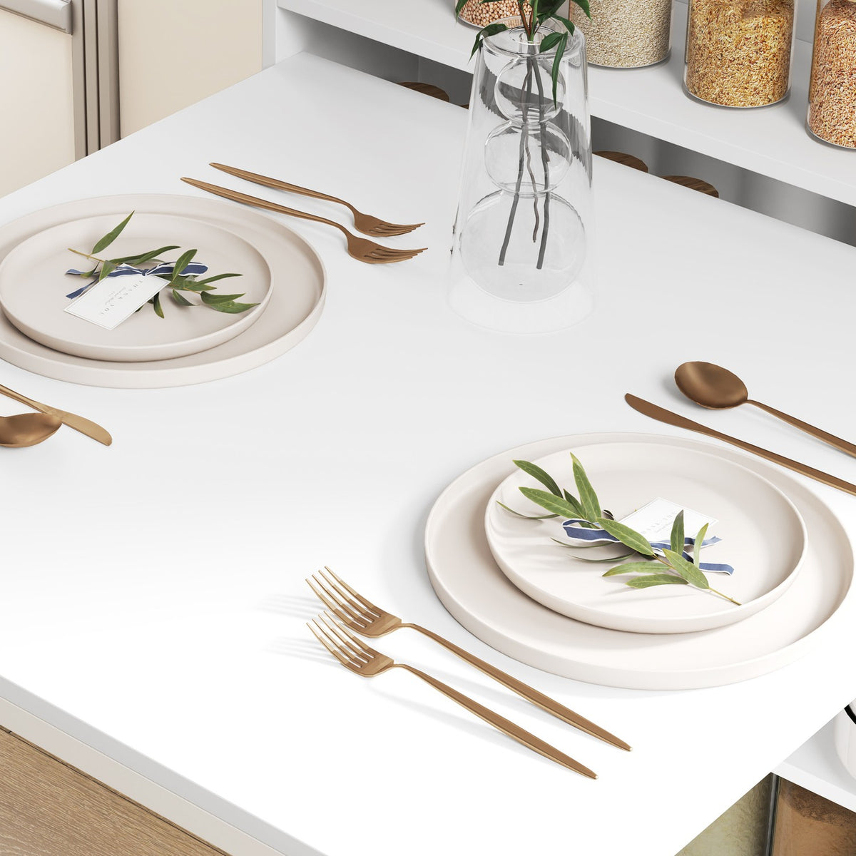 Inklapbare eettafel met planken, Kantelbescherming, Wit