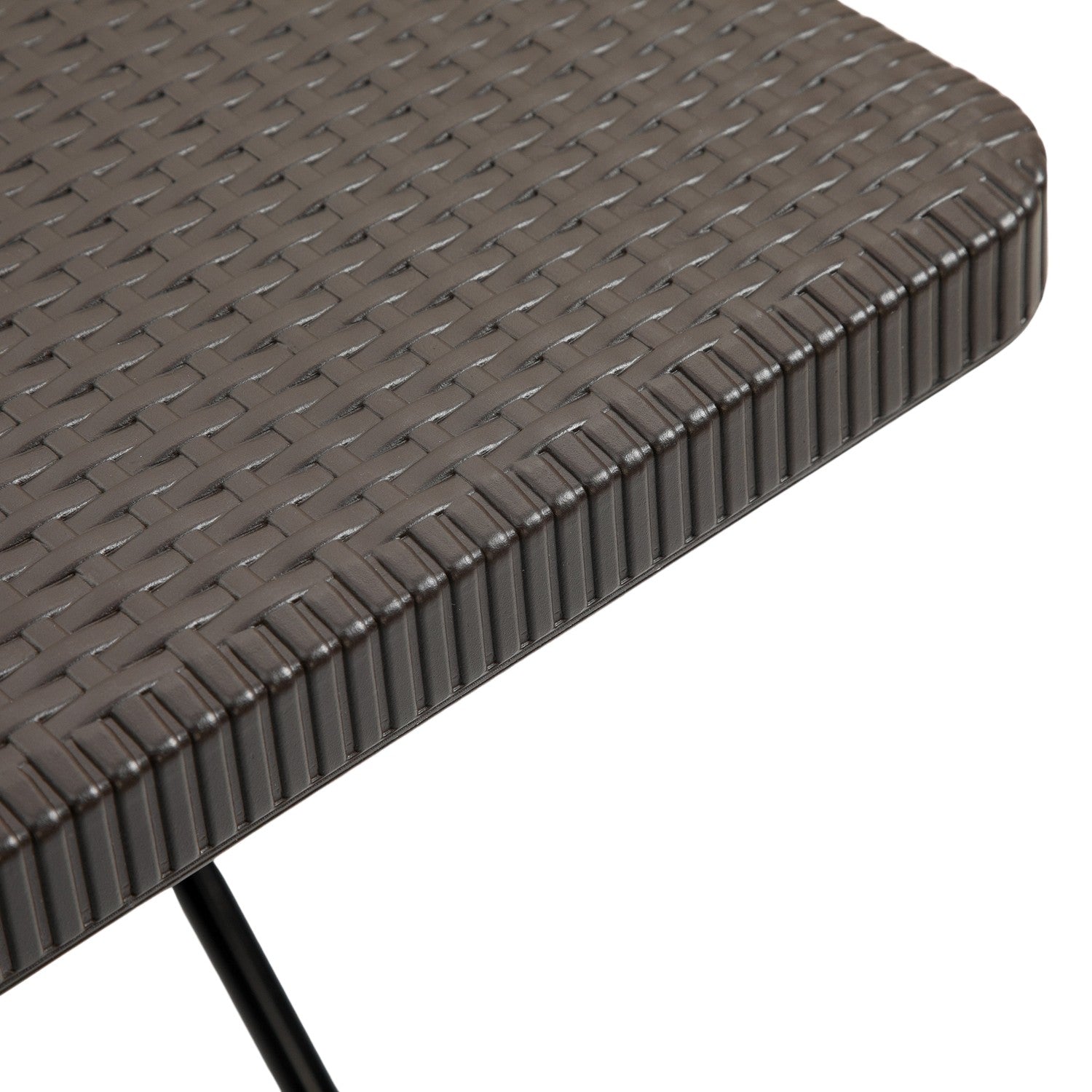 Opvouwbare tuintafel, Kunststof & Metaal, 60x60x74cm, Bruin