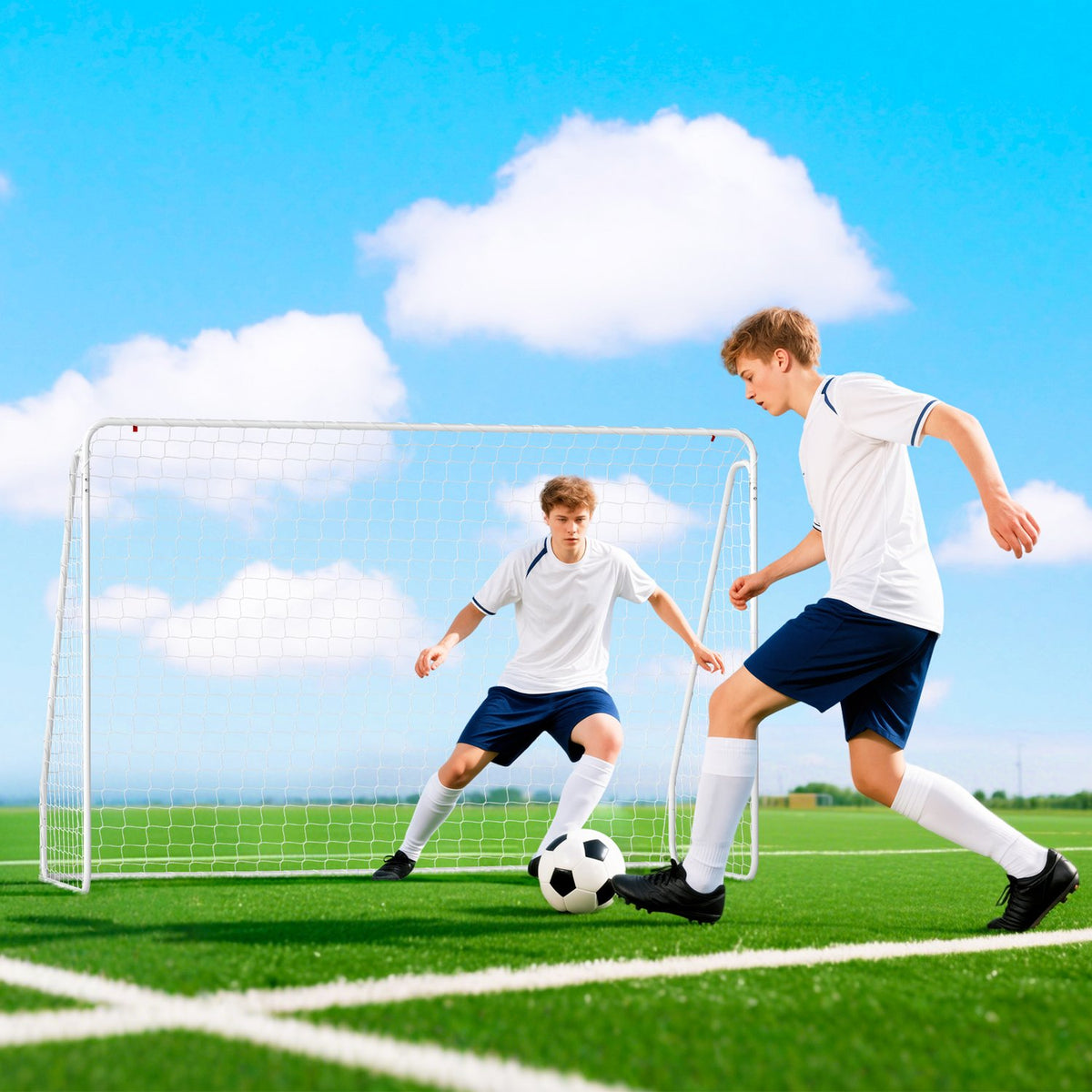 Voetbaldoel voor training en wedstrijden, uv-bestendig, ankers inbegrepen