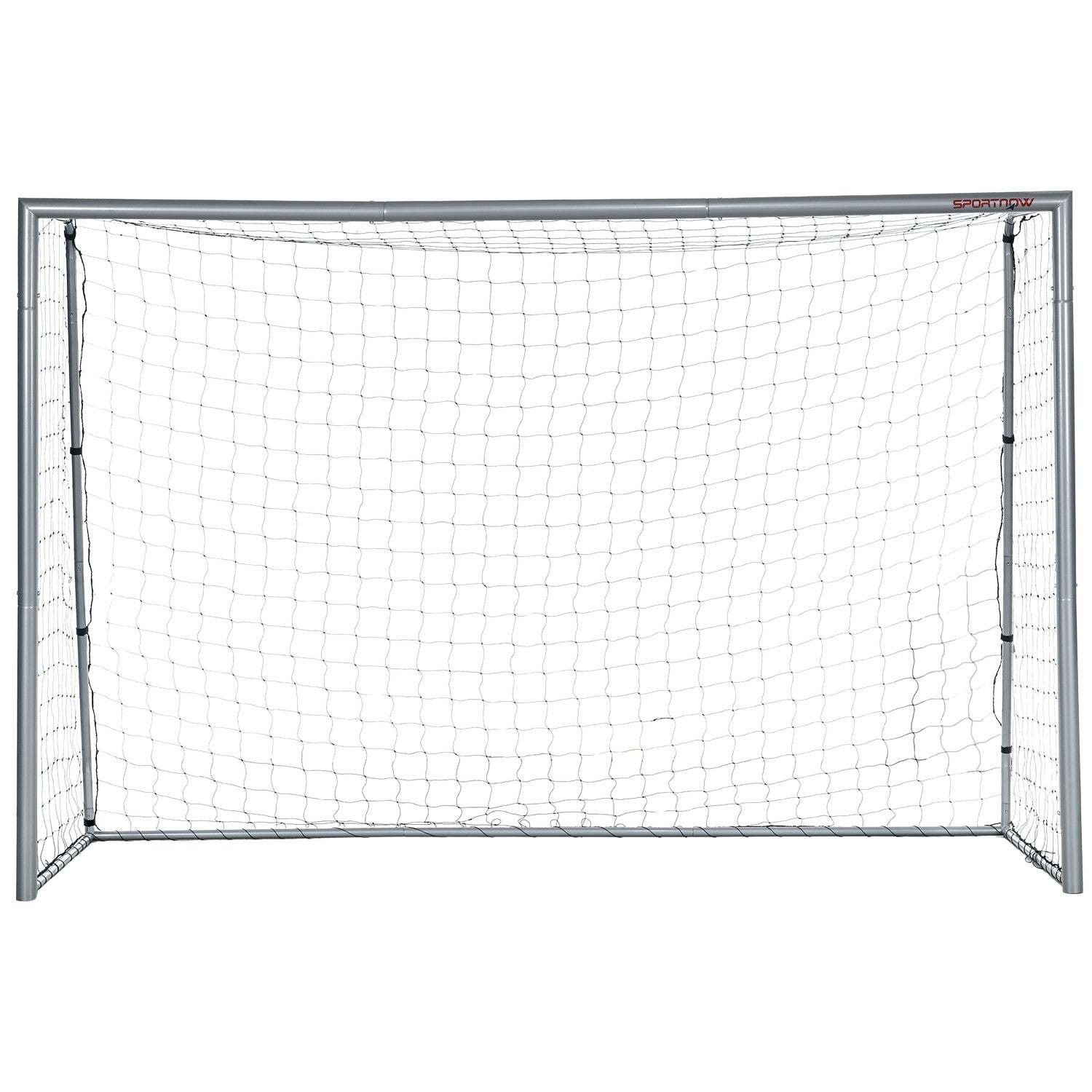 Fussballtor aus Stahl mit PE Mesh, 300x120x200 cm, Grau