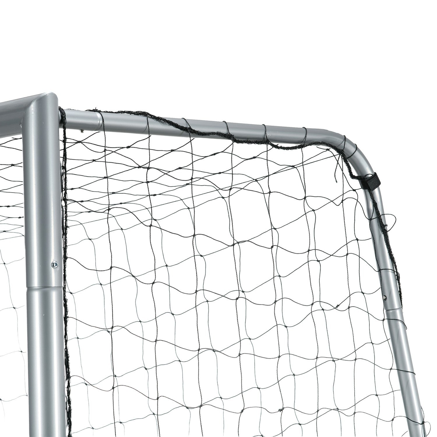 Fussballtor aus Stahl mit PE Mesh, 300x120x200 cm, Grau