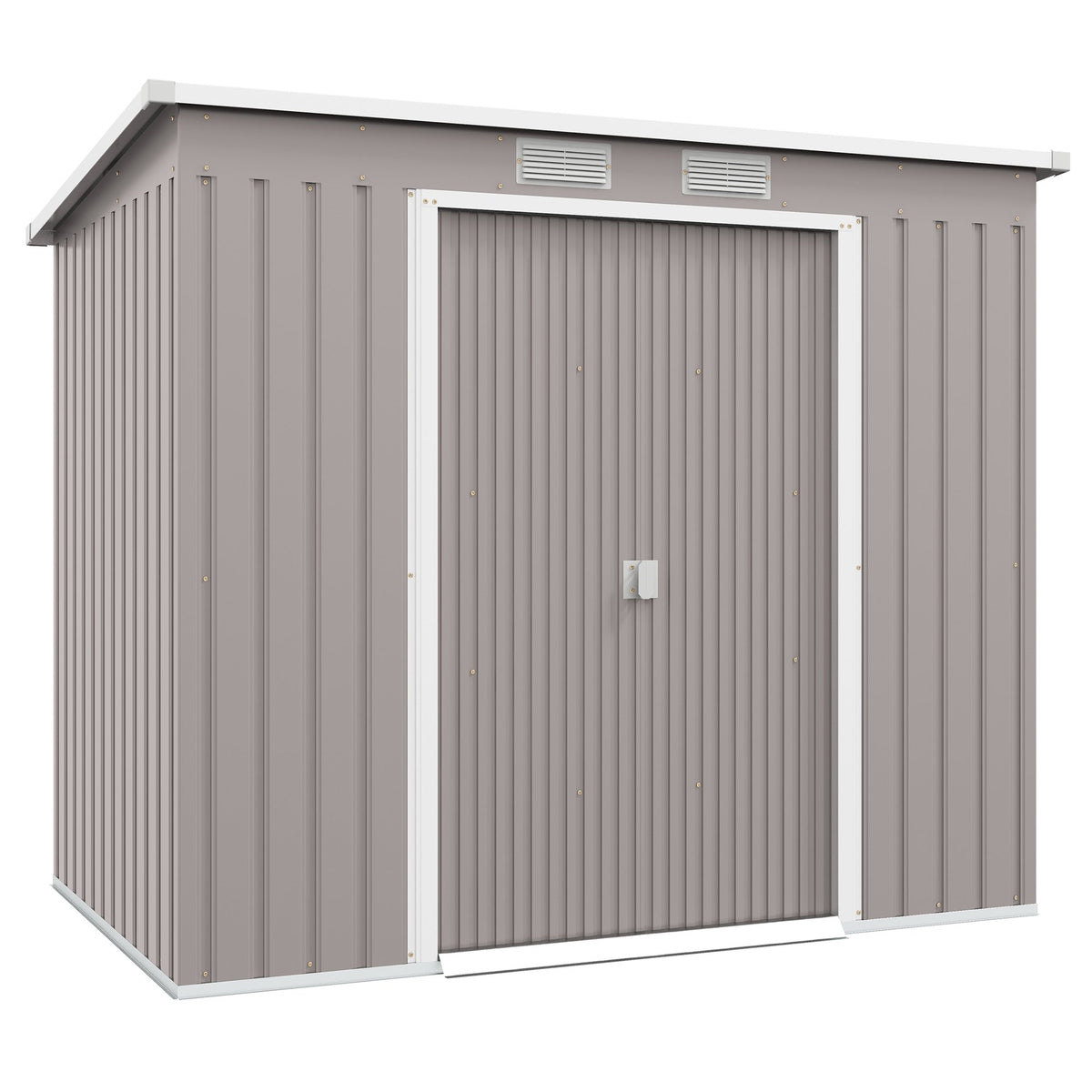 Berging voor buiten, ventilatieramen, schuifdeuren, staal, 213 x 130 x 172 cm