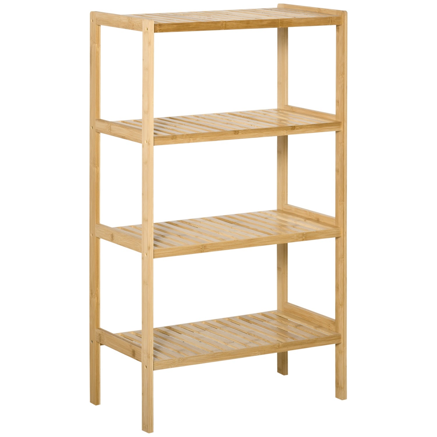 Bamboe opbergrek, 4 etages, naturel, 62x33x112cm