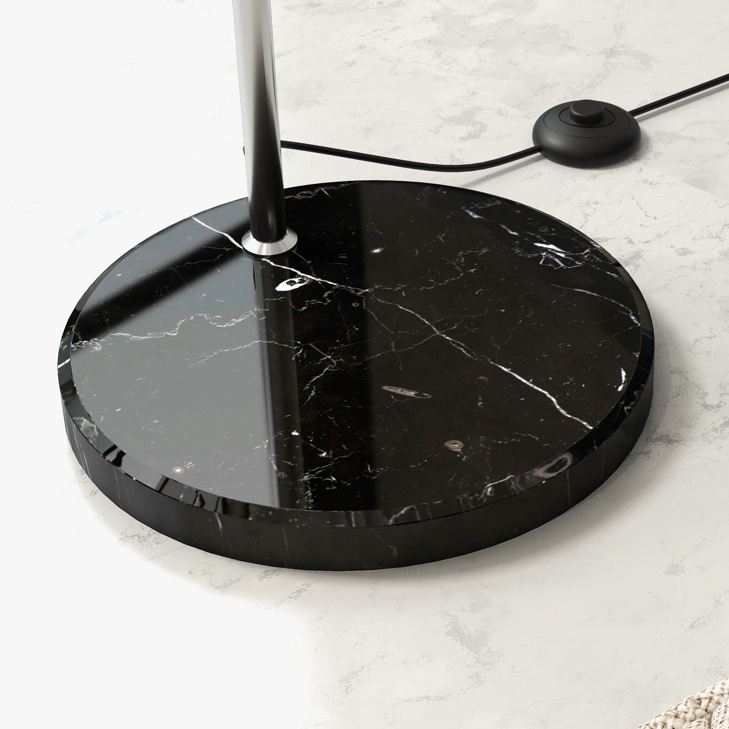 Golvlampa, justerbar höjd med glödlampa, Silver E27 Sockel
