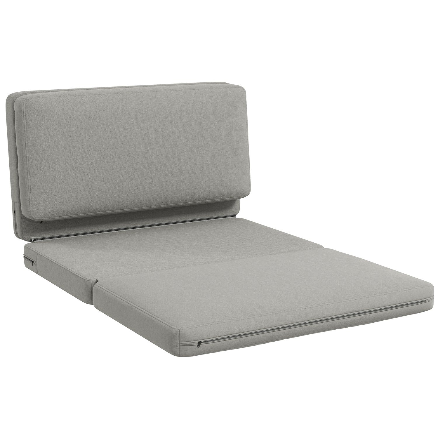 Vloerbank, 3-in-1, fluweellook, draagvermogen 240 kg, lichtgrijs
