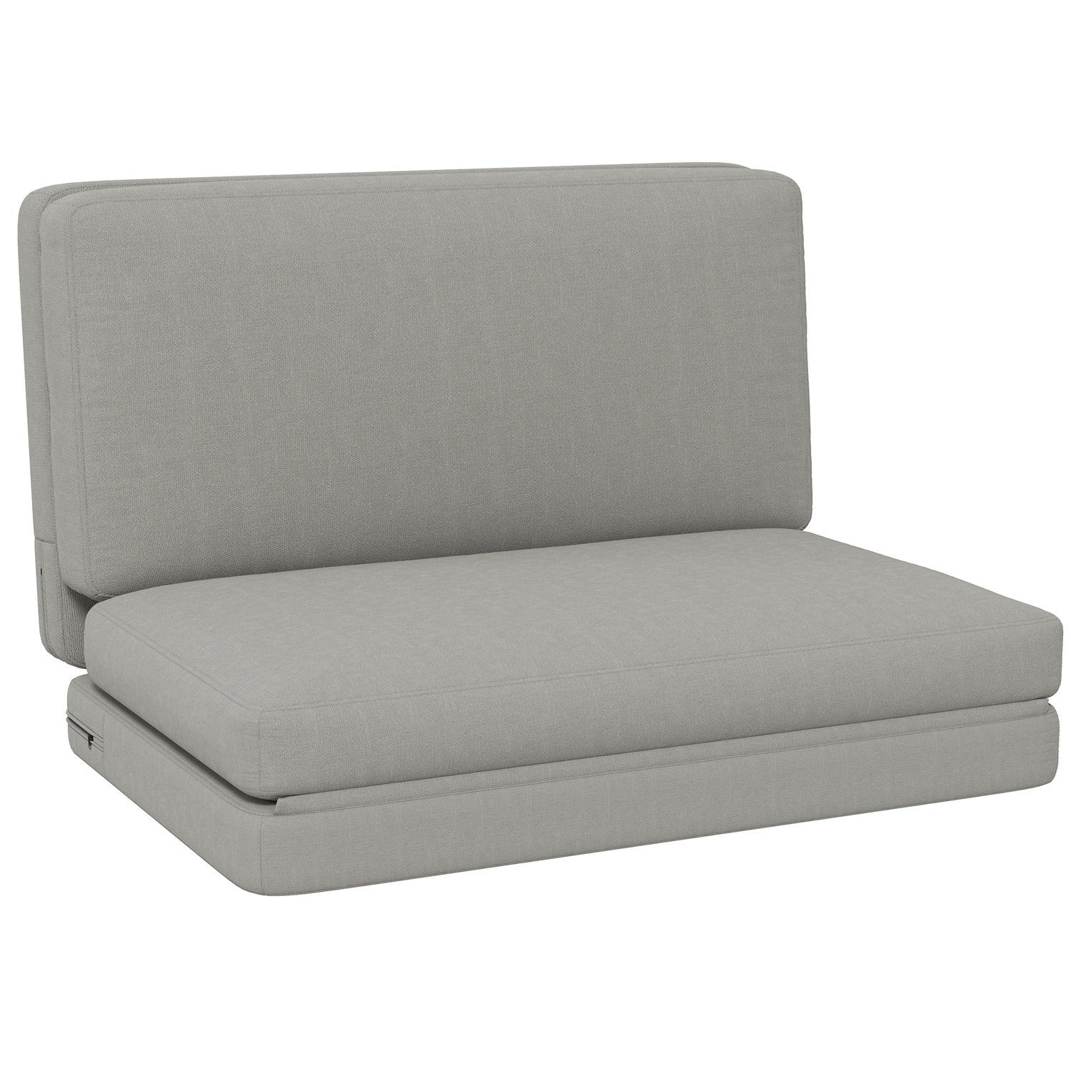 Vloerbank, 3-in-1, fluweellook, draagvermogen 240 kg, lichtgrijs