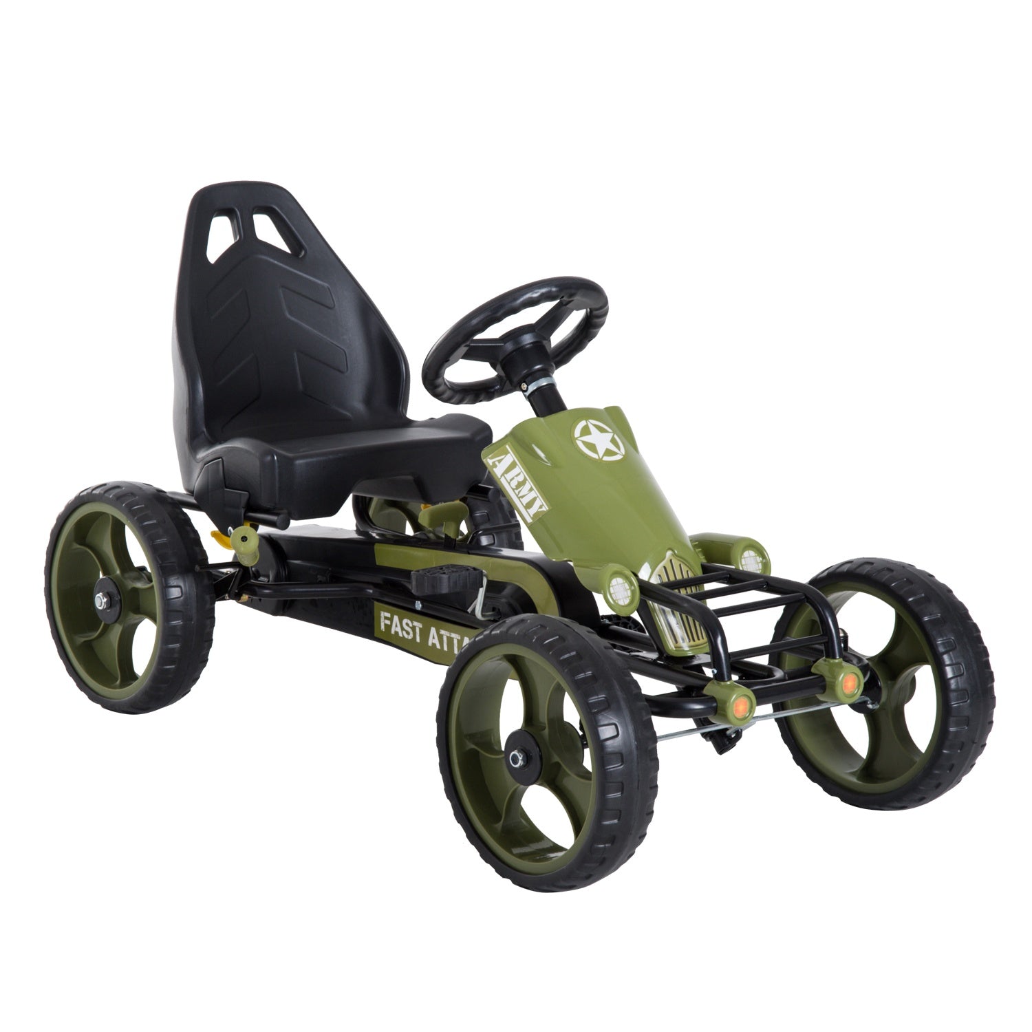 Green Kids Go Kart – Handrem, verstelbare stoel, 3+ jaar