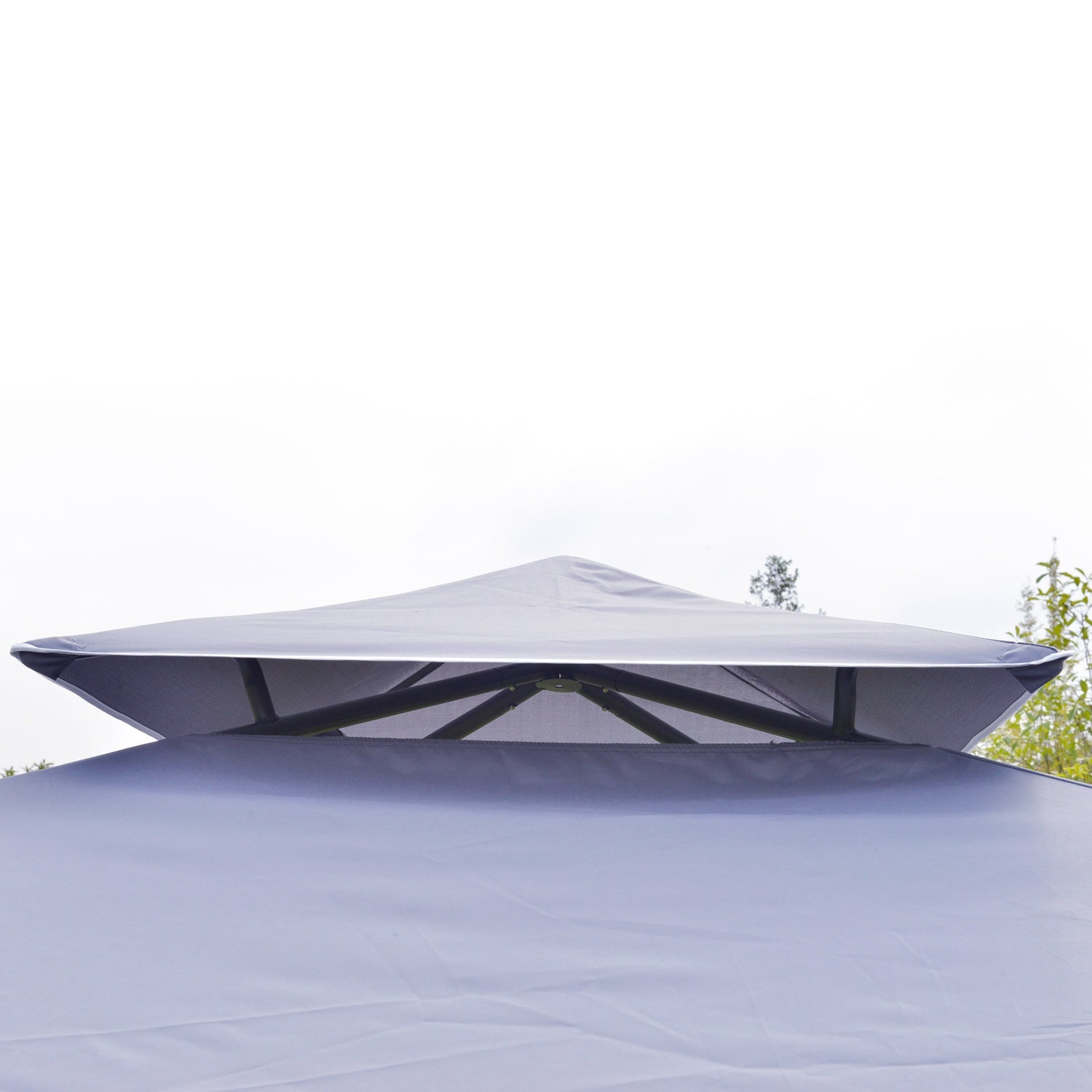 Grijs metalen partytent 3,45x3,45x2,68M polyester