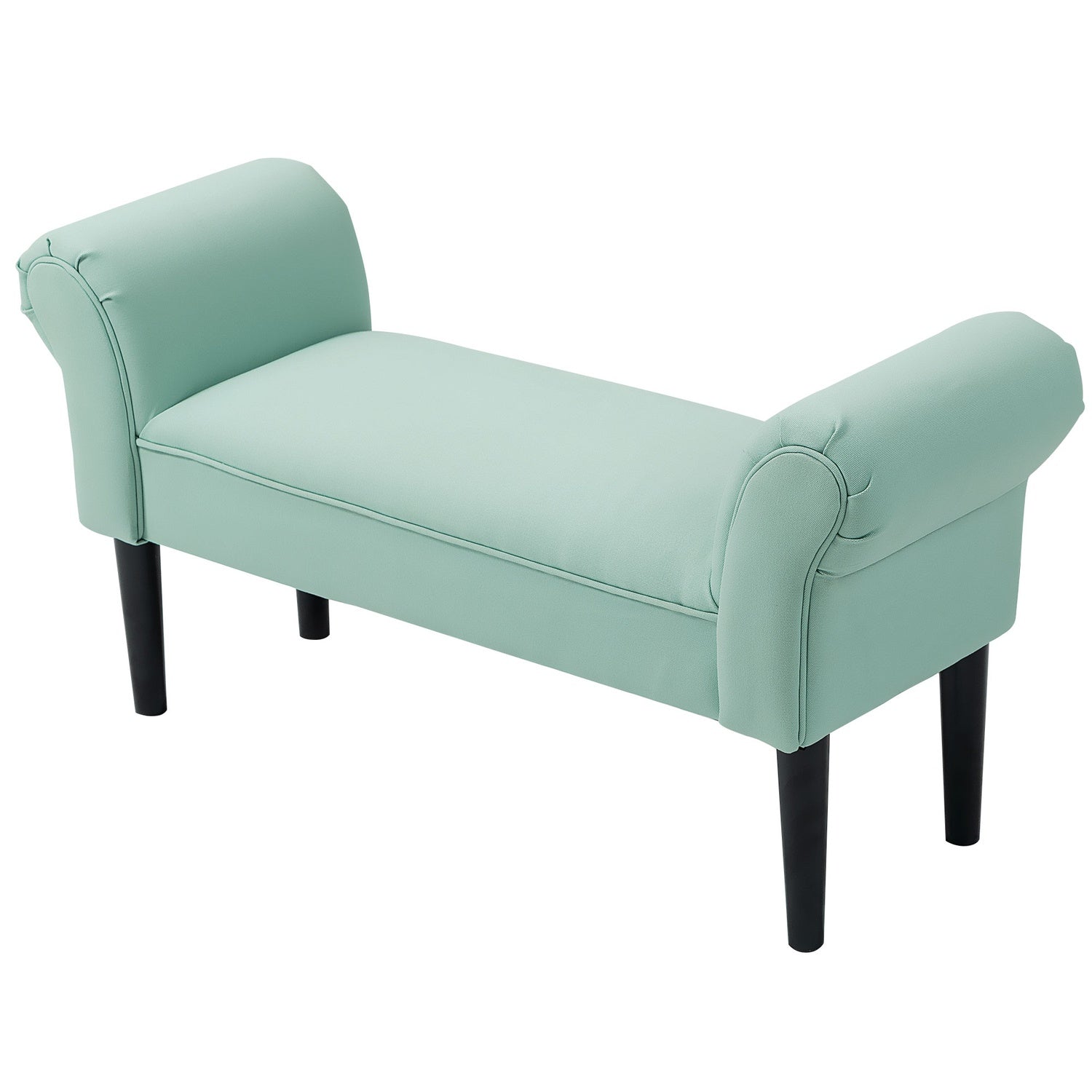 Groene gestoffeerde halbank, 130 kg draagvermogen, 102x36x51 cm