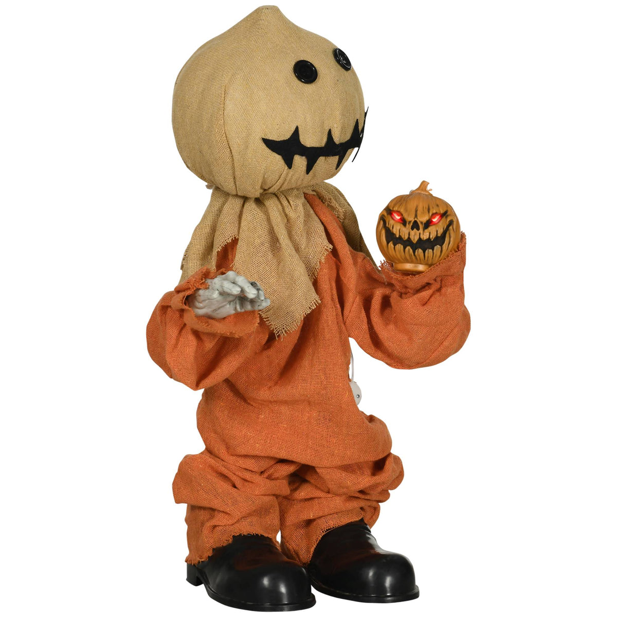 Halloween-vogelverschrikkerdecoratie, geactiveerd door geluid en aanraking, 77 cm