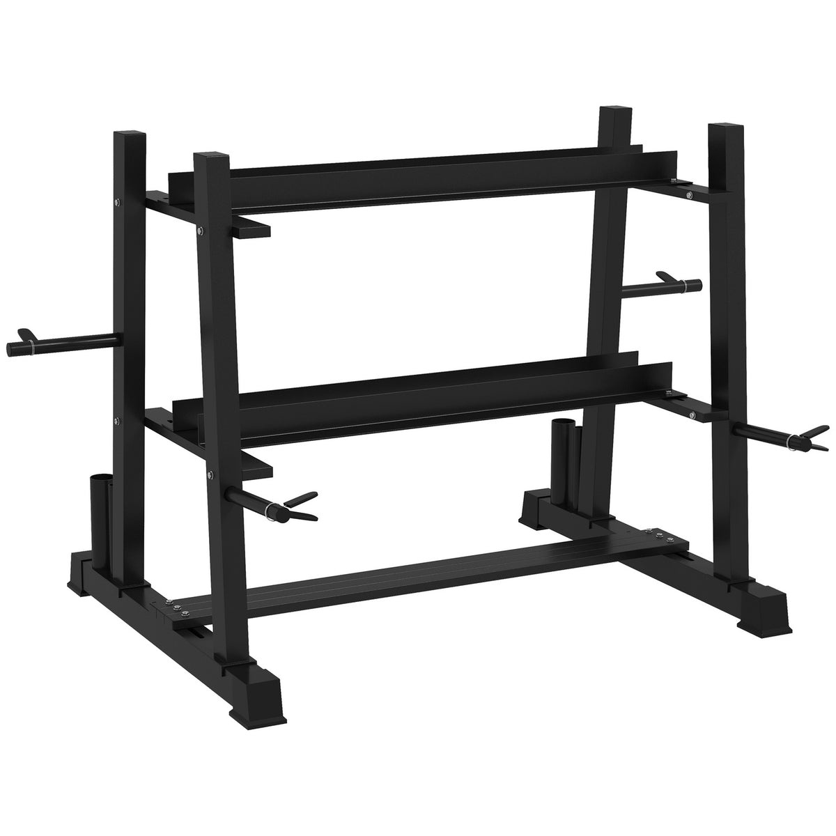Halterrek, 3 niveaus, belastbaar tot 200 kg, zwart staal