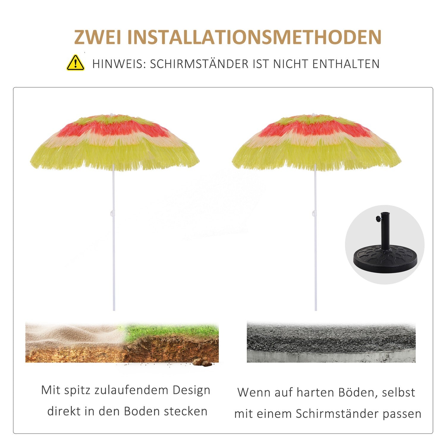 Hawaiiaanse strandparasol – Kleurrijk, 160 cm diameter