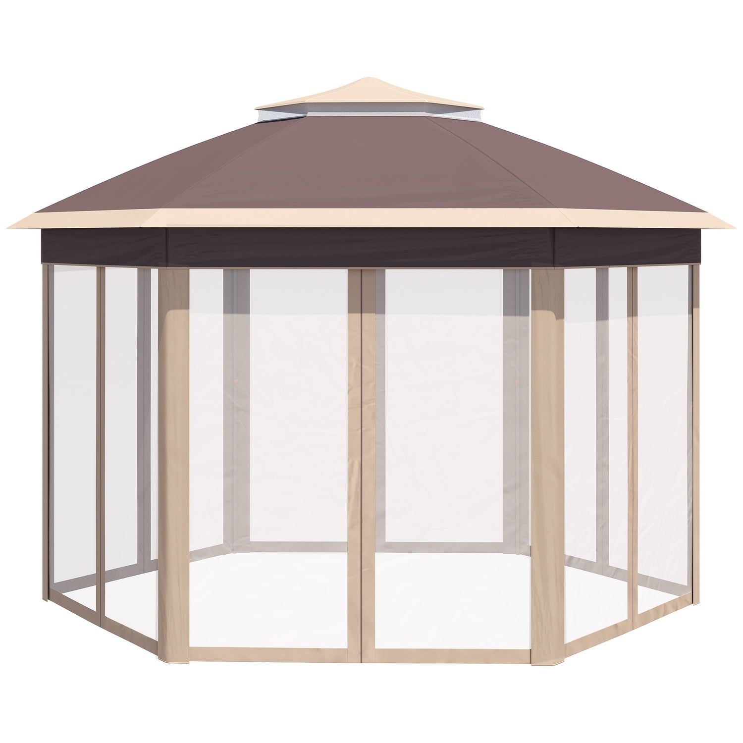Zeshoekige Pop-Up Tuinpaviljoen 4x4M met Draagtas