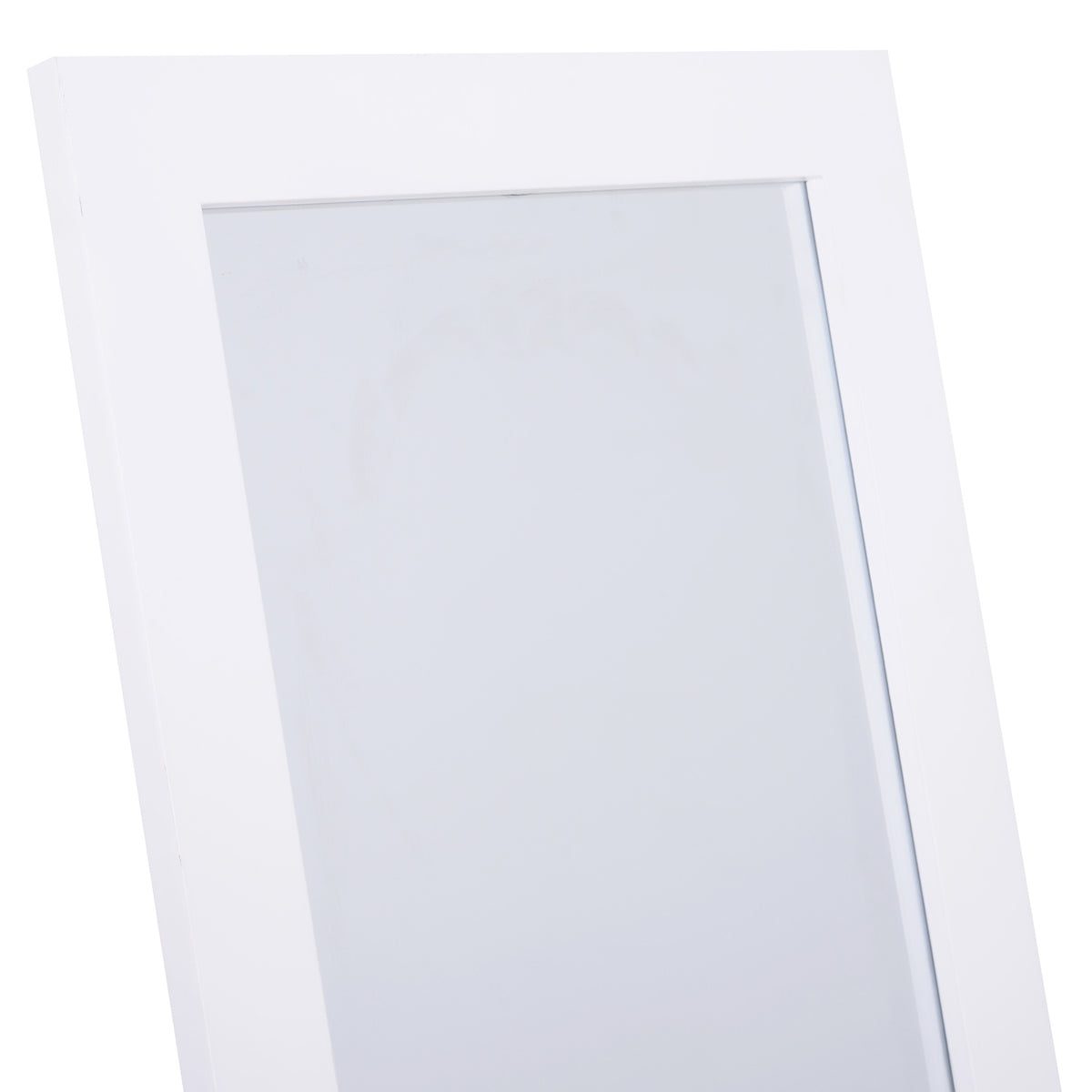 Hoge passpiegel met standaard, MDF, wit, 47x46x148cm