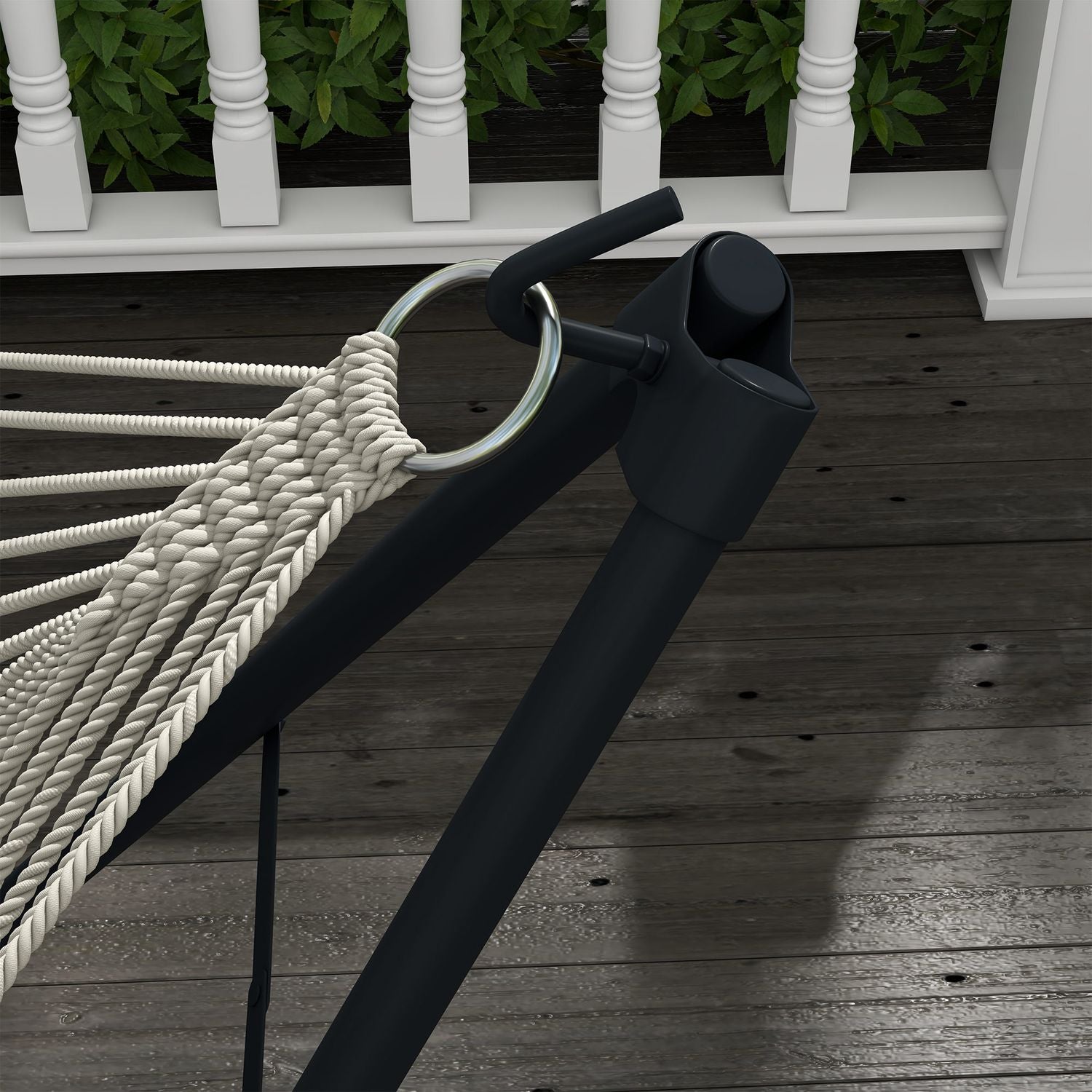Stalen hangmatstandaards met hangmat, draagvermogen 120 kg