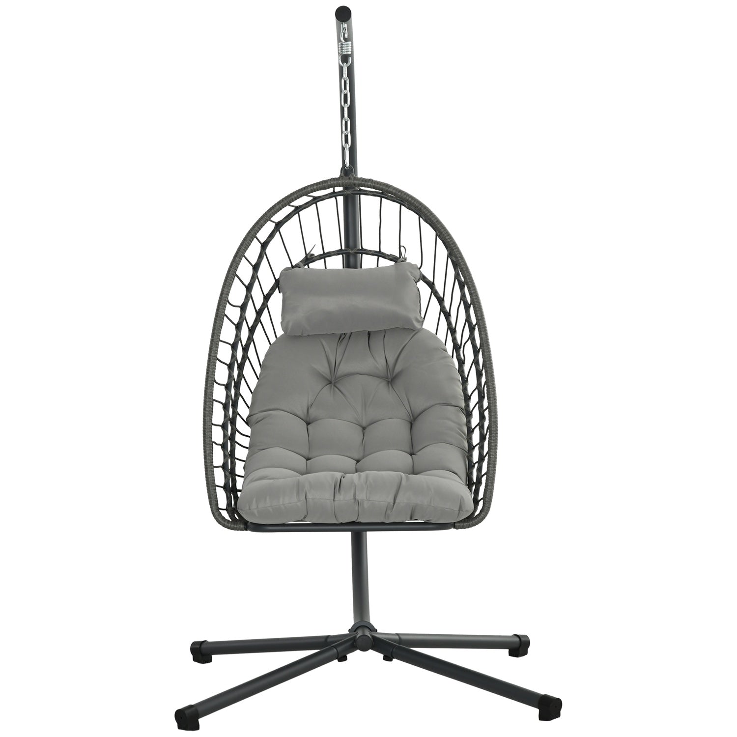 Rotan hangstoel met kussen – voor binnen/buiten